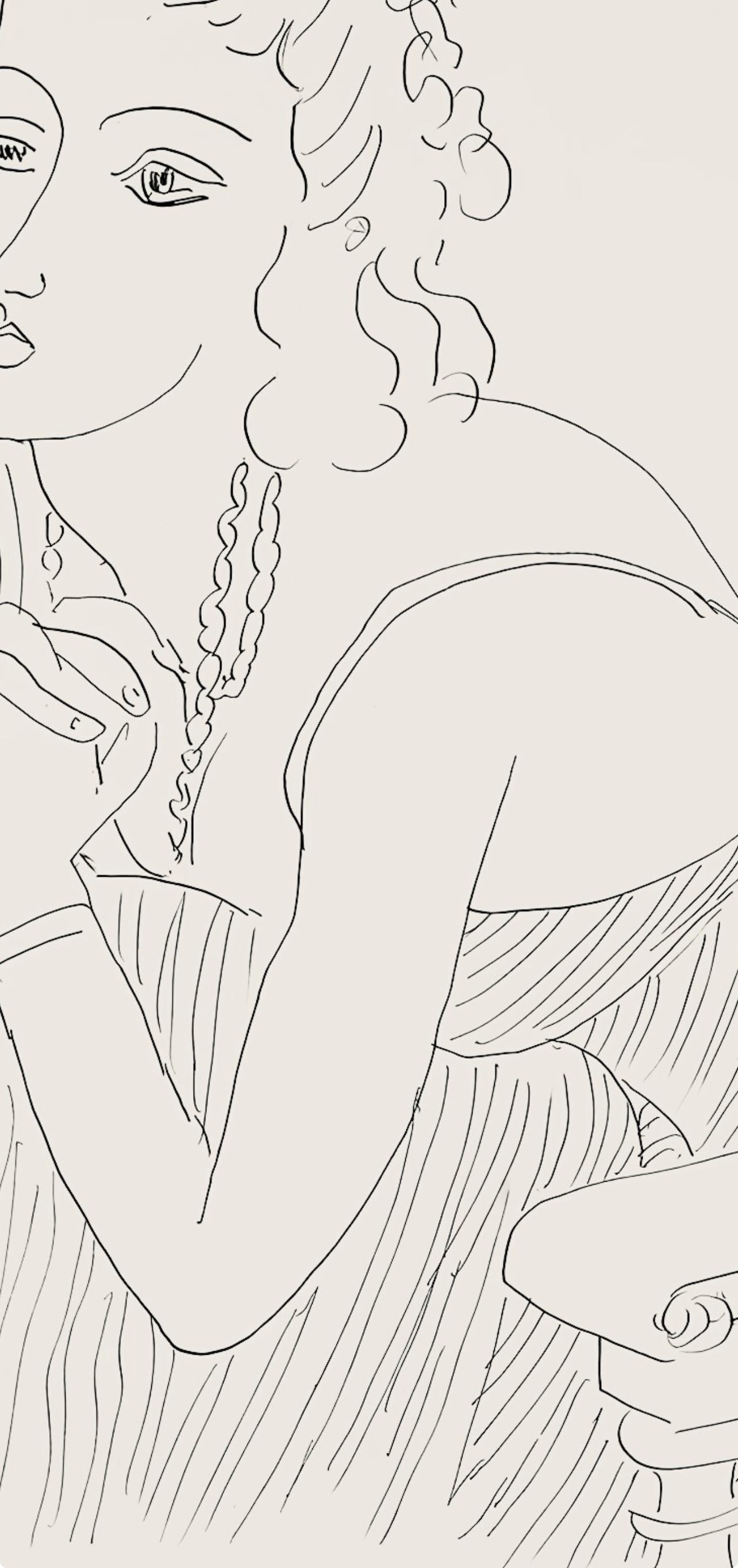 Henri Matisse, Srie P, Var. 5 (Duthuit 9), Henri Matisse, Dessins, Thmes Et Variations, Lithograph