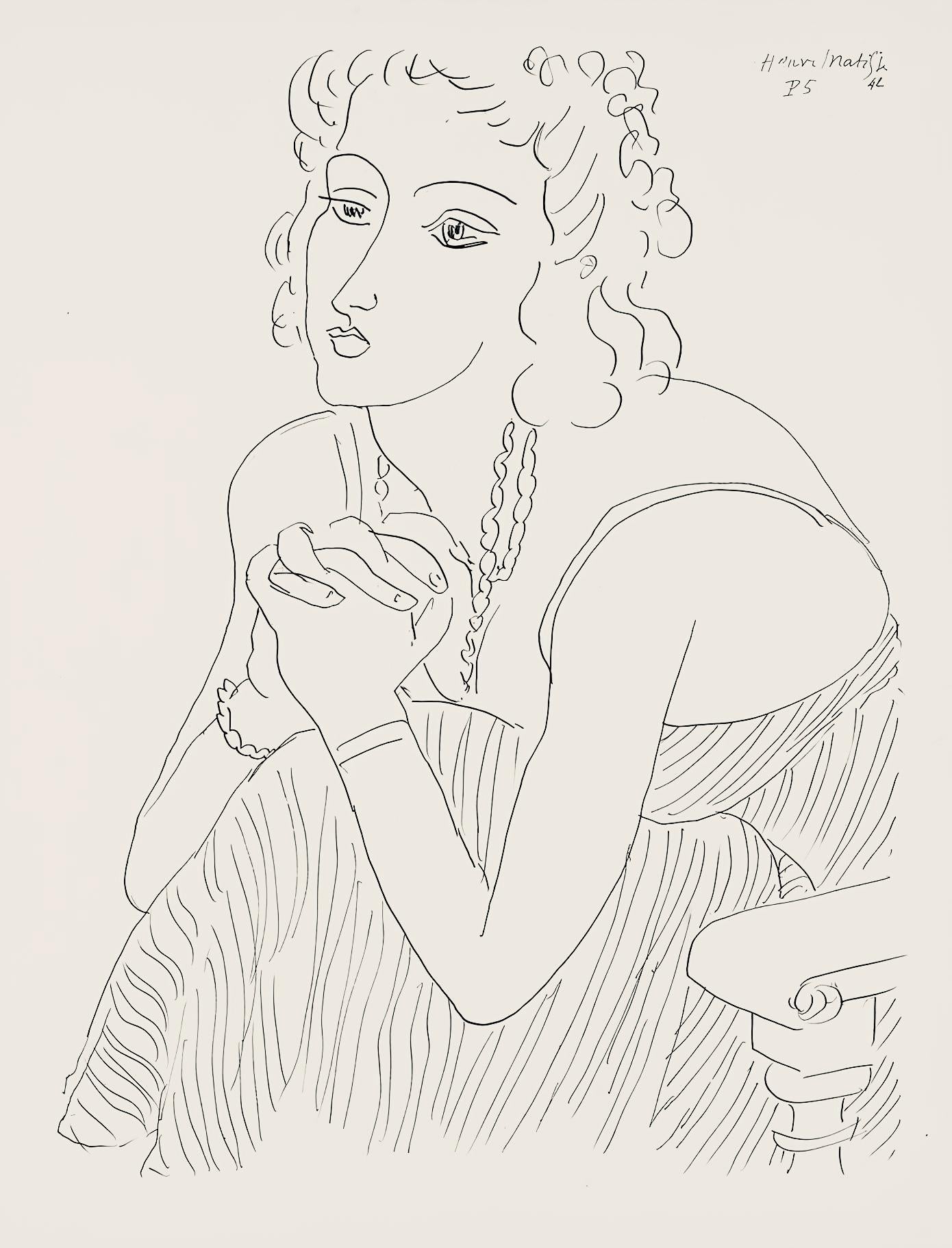 Henri Matisse, Srie P, Var. 5 (Duthuit 9), Henri Matisse, Dessins, Thmes Et Variations, Lithograph