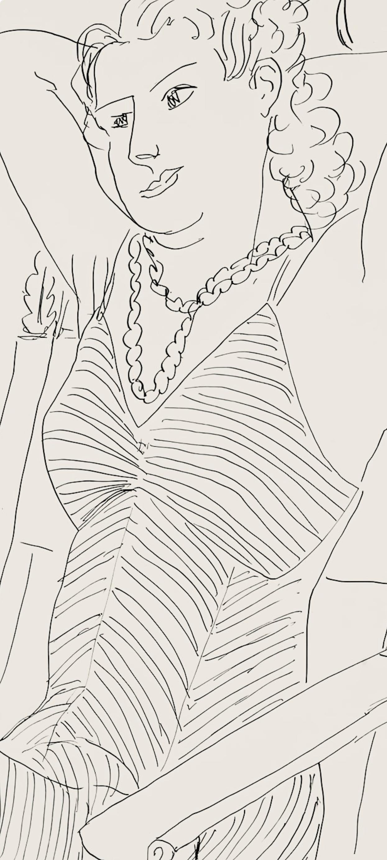 Henri Matisse, Srie P, Var. 4 (Duthuit 9), Henri Matisse, Dessins, Thmes Et Variations, Lithograph