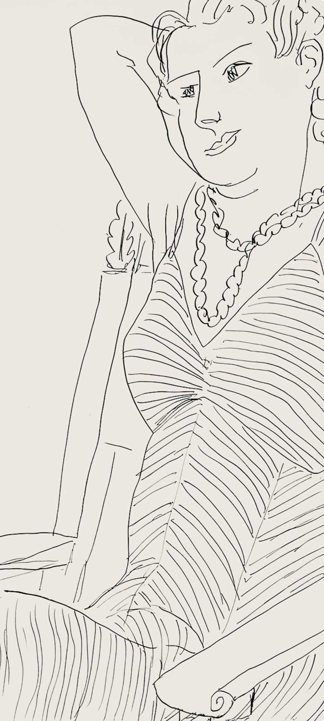 Henri Matisse, Srie P, Var. 4 (Duthuit 9), Henri Matisse, Dessins, Thmes Et Variations, Lithograph