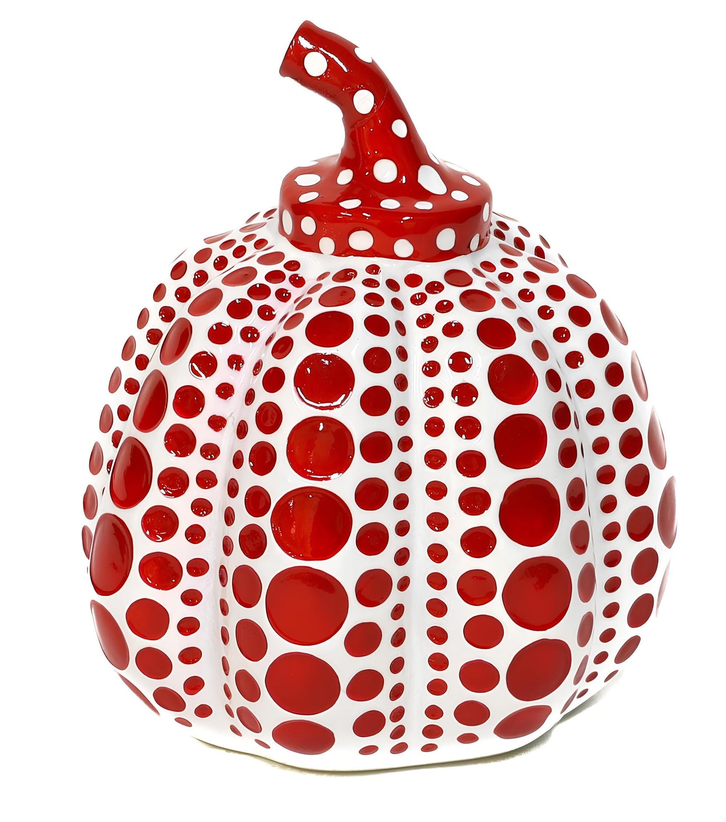 Yayoi Kusama ?? ??, Pumpkins, Yellow/Black, Red/White (Two Sculptures) Cast Resin Sculptures