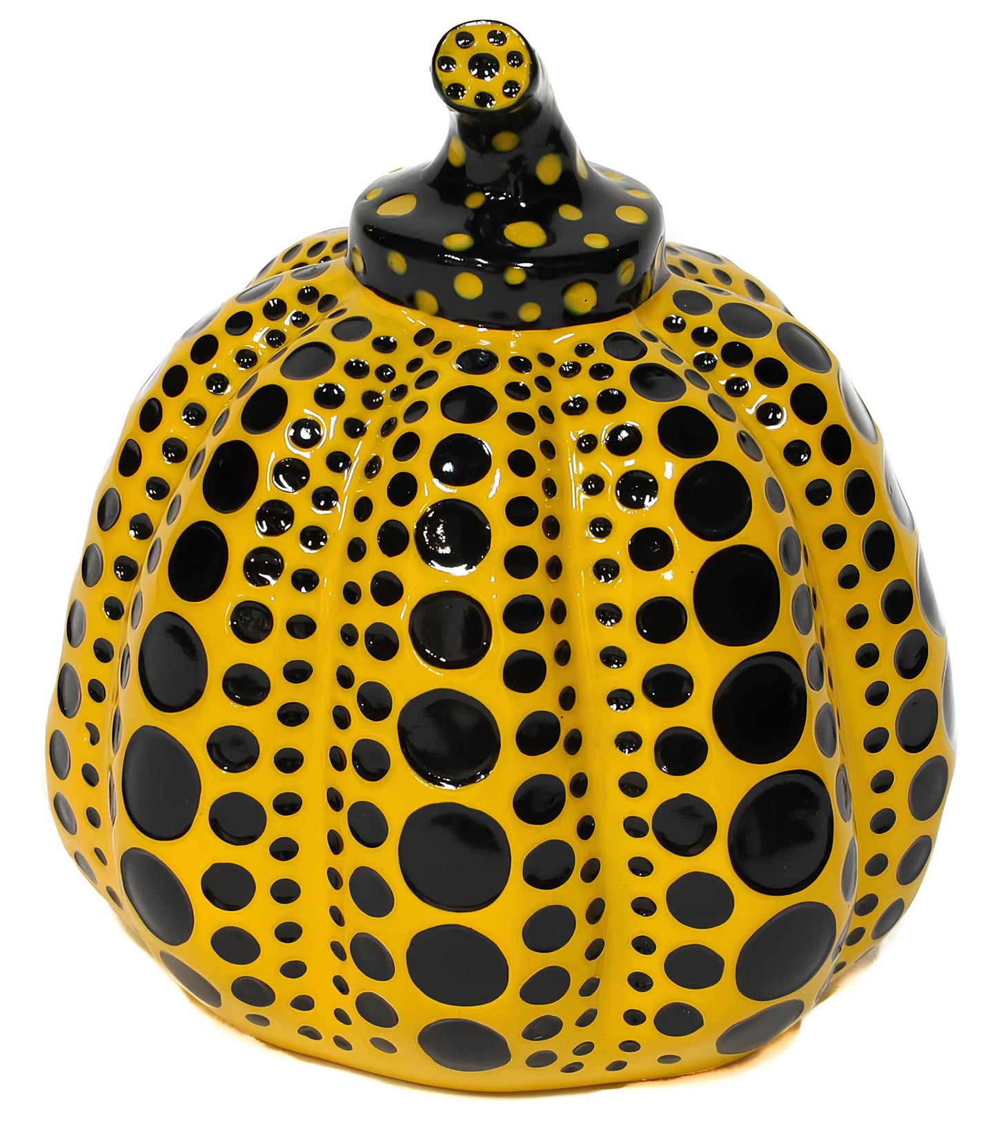 Yayoi Kusama ?? ??, Pumpkins, Yellow/Black, Red/White (Two Sculptures) Cast Resin Sculptures