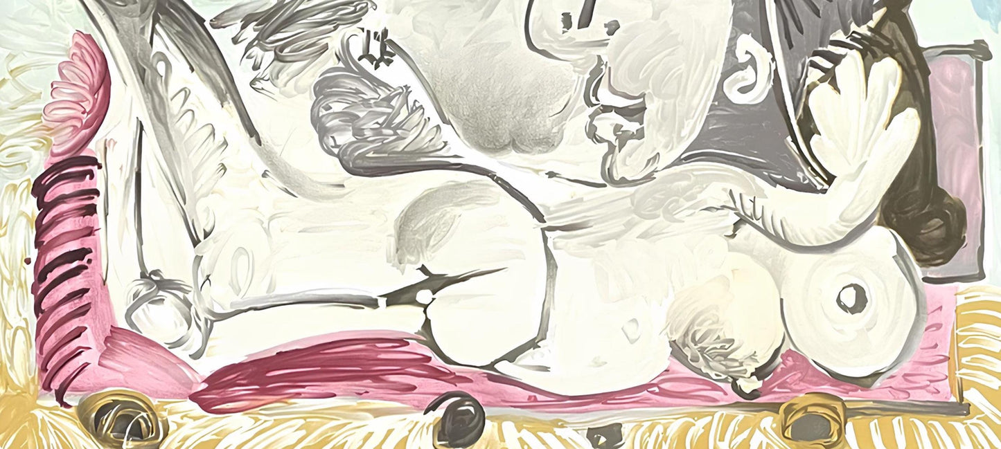 Pablo Picasso, Femme Couche L'Oiseau, Marina Picasso Collection, Official Lithograph