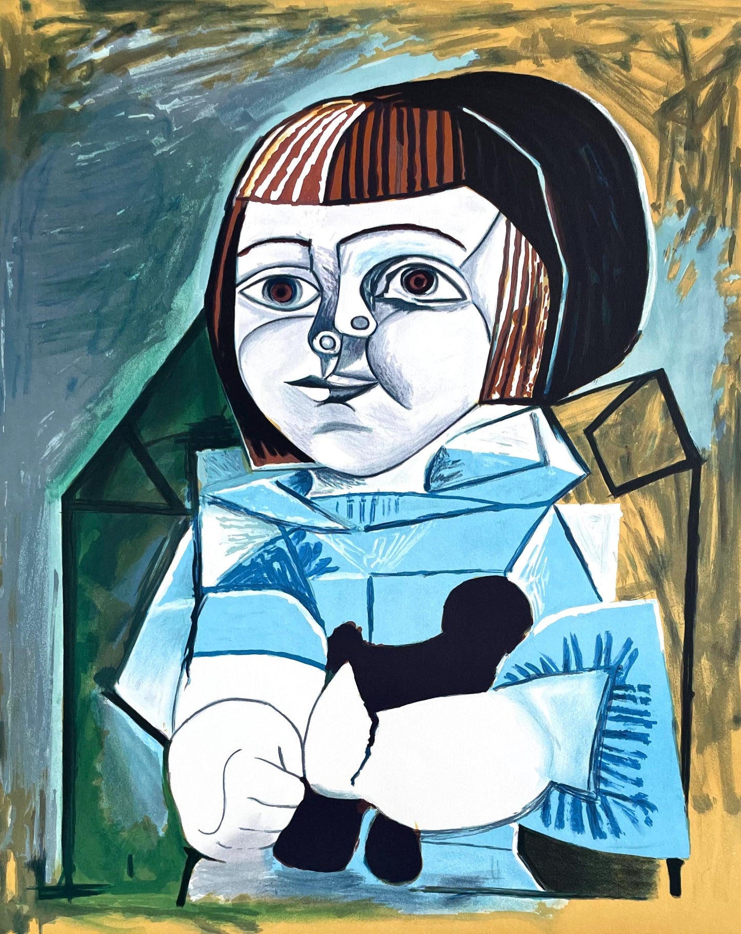 Pablo Picasso, Paloma En Bleu, Marina Picasso Collection, Official Lithograph