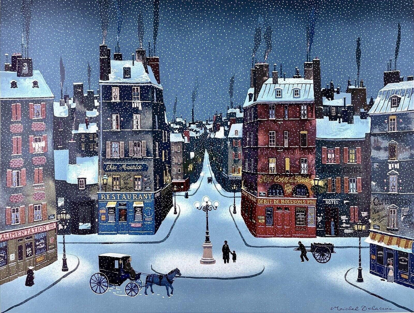Michel Delacroix, Nuit De Dcembre, Lithograph