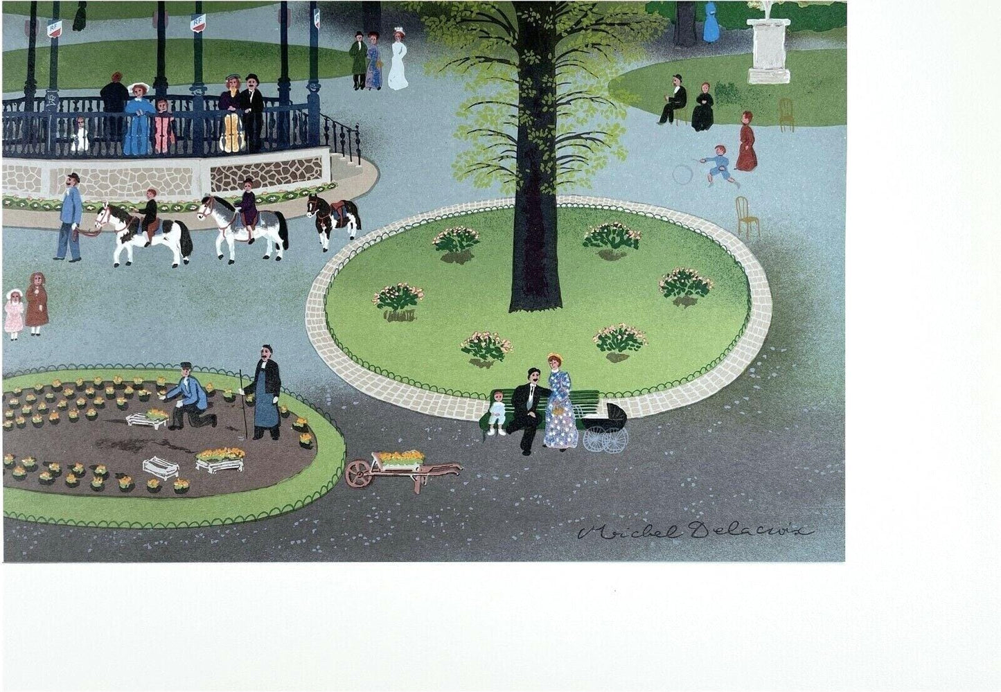 Michel Delacroix, Le Kiosque, Lithograph