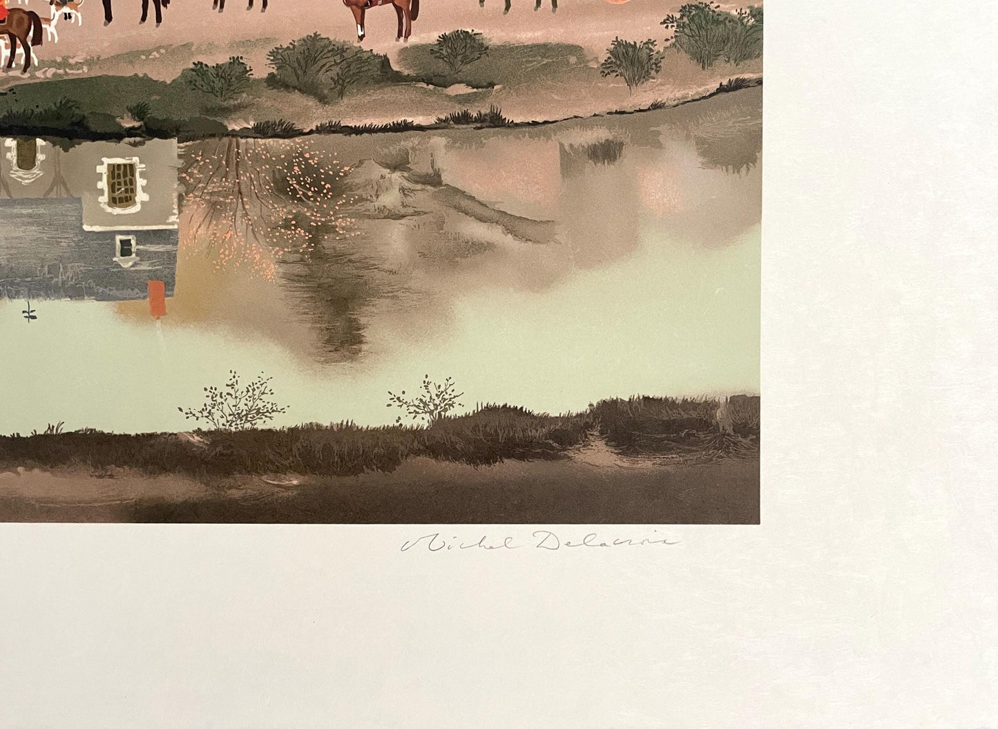 Michel Delacroix, La Sortie Du Chenil, Lithograph
