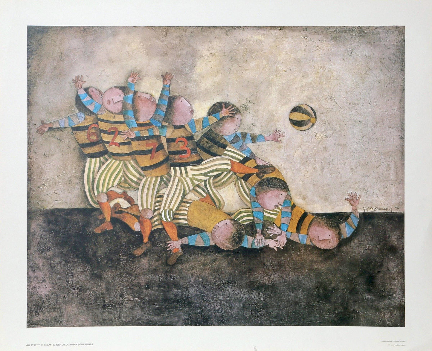 Graciela Rodo Boulanger, The Team, Original Edition Offset Lithograph