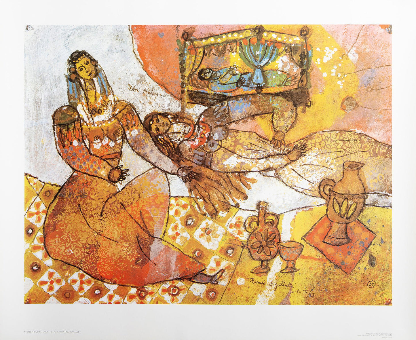 Tho Tobiasse, Romeo And Juliette Iv, Original Edition Offset Lithograph