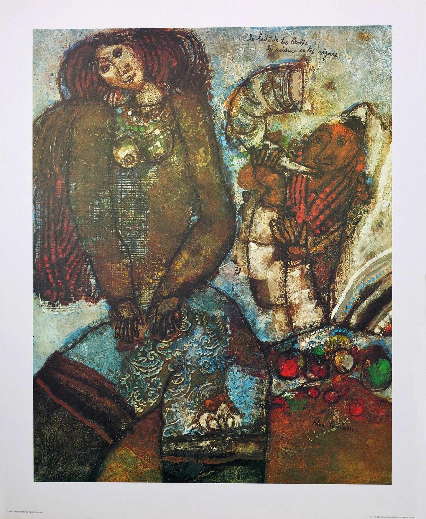 Tho Tobiasse, Ram'S Horn, Original Edition Offset Lithograph