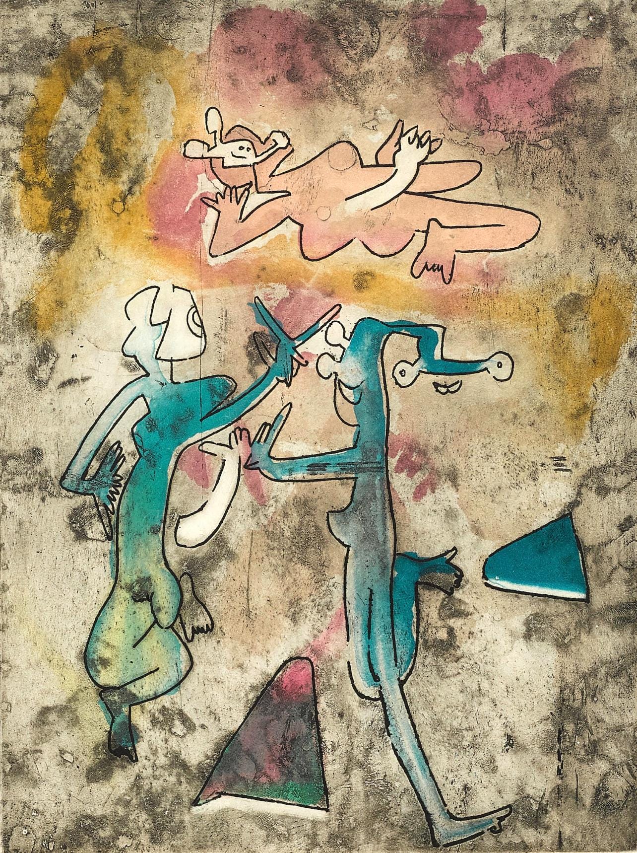 Roberto Matta, Composition (Sabatier 393), Centre Noeuds, Etching