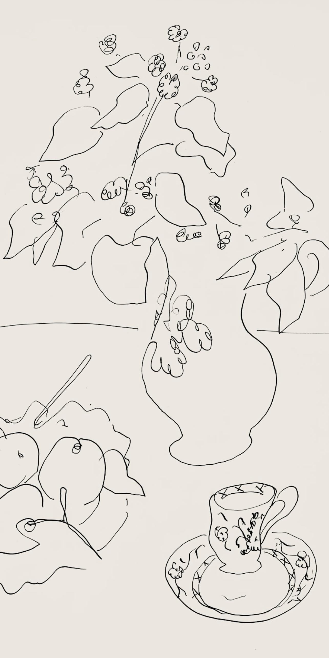 Henri Matisse, Srie A, Var. 3 (Duthuit 9), Henri Matisse, Dessins, Thmes Et Variations, Lithograph