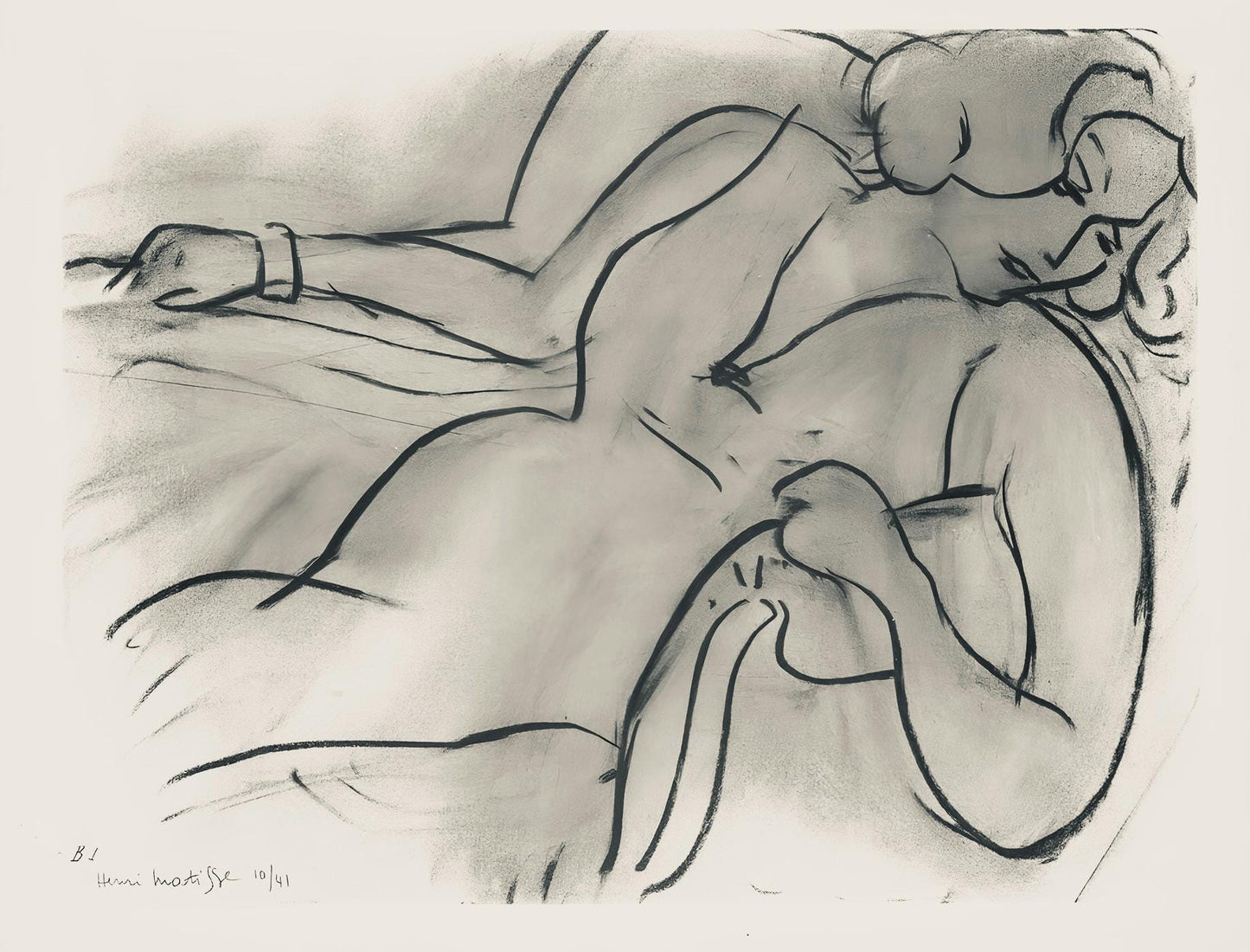 Henri Matisse, Srie B, Var. 1 (Duthuit 9), Henri Matisse, Dessins, Thmes Et Variations, Lithograph