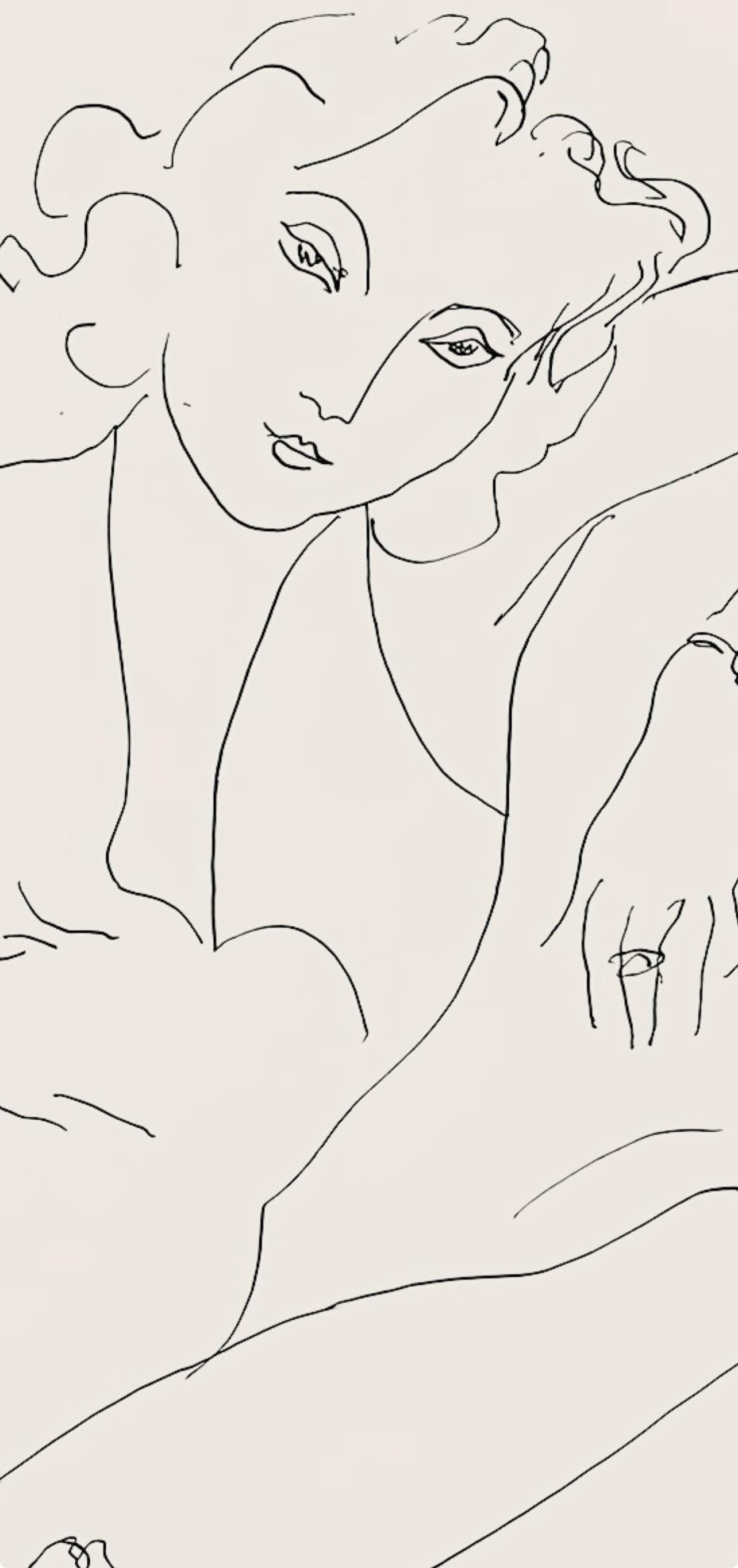 Henri Matisse, Srie B, Var. 5 (Duthuit 9), Henri Matisse, Dessins, Thmes Et Variations, Lithograph