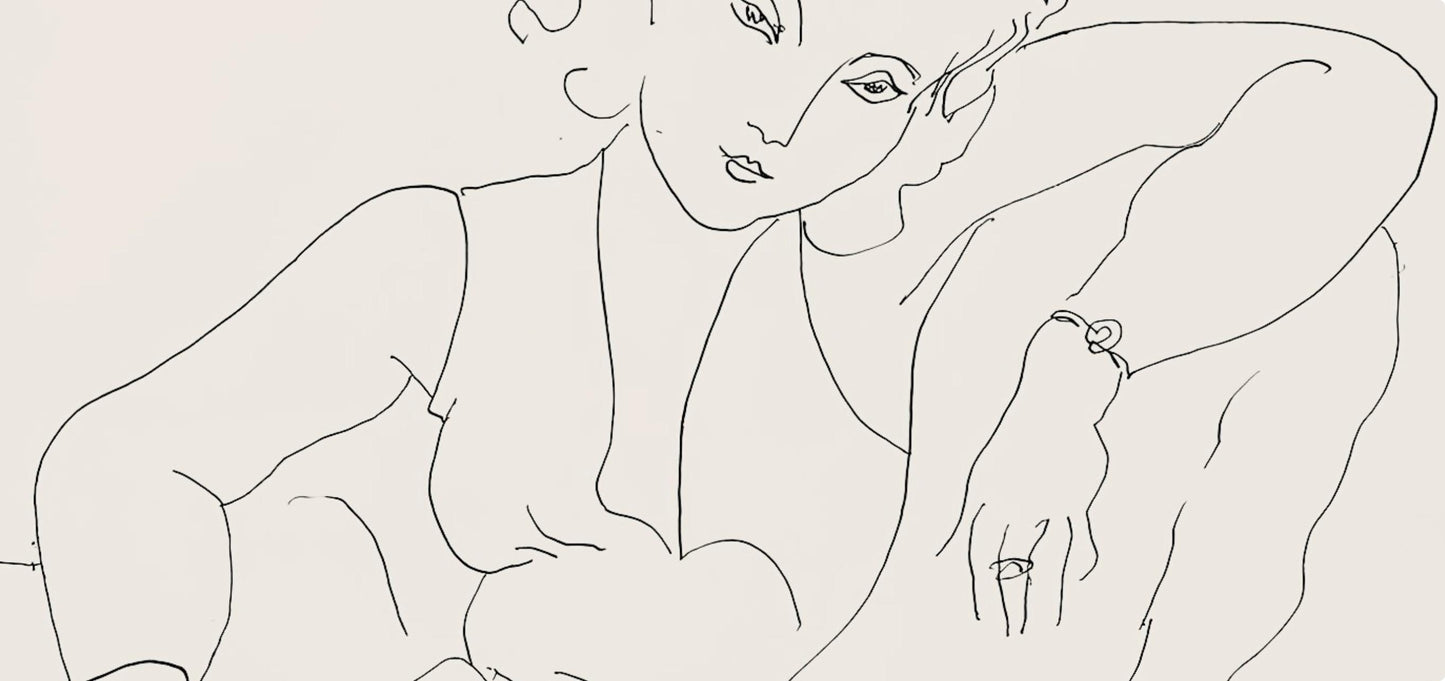 Henri Matisse, Srie B, Var. 5 (Duthuit 9), Henri Matisse, Dessins, Thmes Et Variations, Lithograph