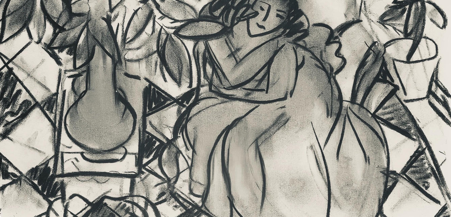 Henri Matisse, Srie C, Var. 1 (Duthuit 9), Henri Matisse, Dessins, Thmes Et Variations, Lithograph