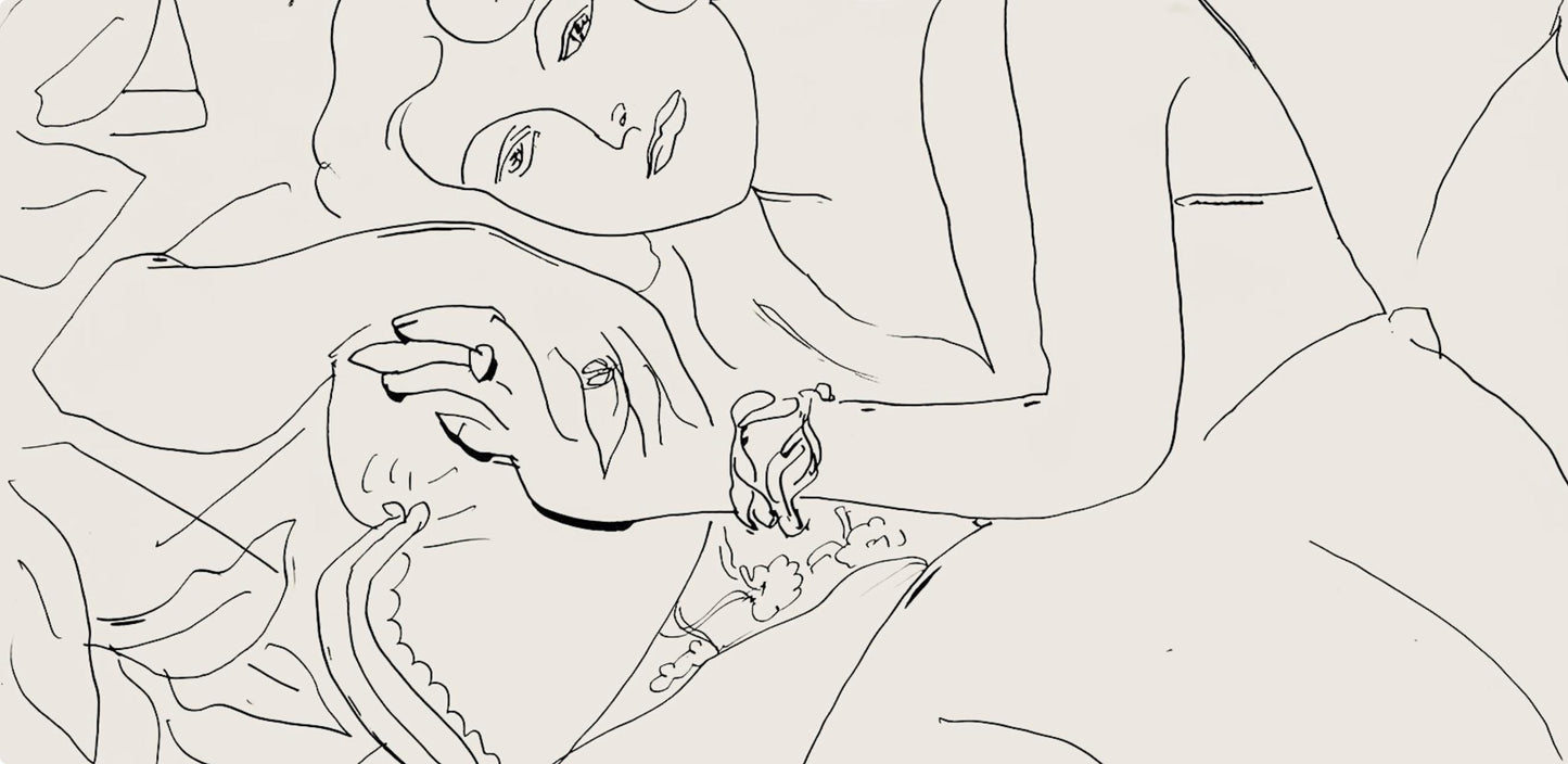 Henri Matisse, Srie C, Var. 3 (Duthuit 9), Henri Matisse, Dessins, Thmes Et Variations, Lithograph
