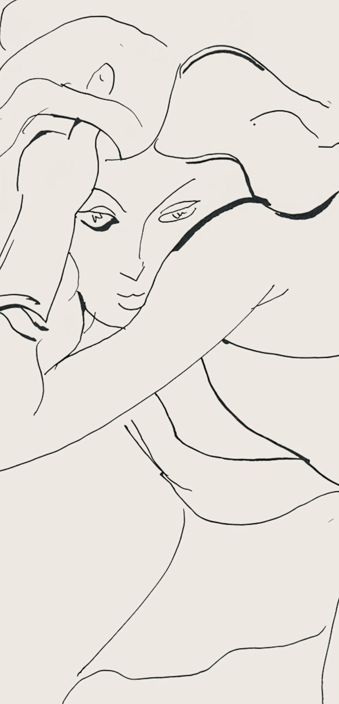 Henri Matisse, Srie C, Var. 8 (Duthuit 9), Henri Matisse, Dessins, Thmes Et Variations, Lithograph