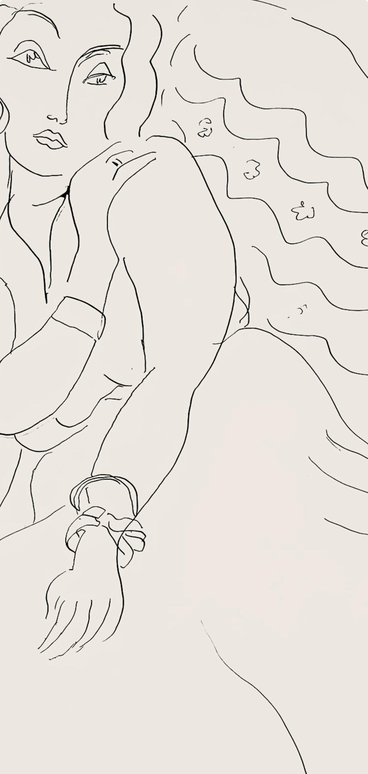 Henri Matisse, Srie E, Var. 9 (Duthuit 9), Henri Matisse, Dessins, Thmes Et Variations, Lithograph