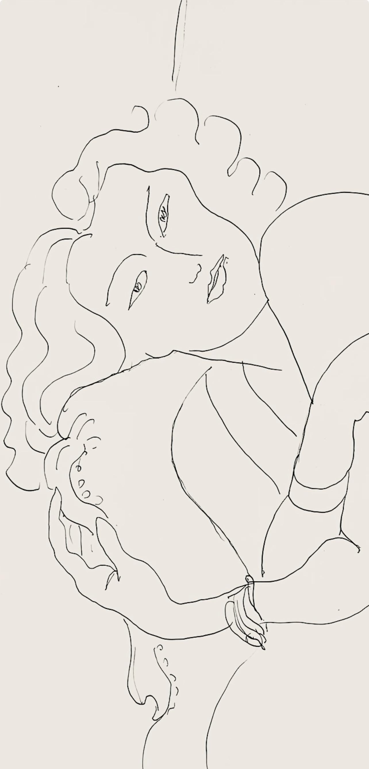 Henri Matisse, Srie F, Var. 3 (Duthuit 9), Henri Matisse, Dessins, Thmes Et Variations, Lithograph