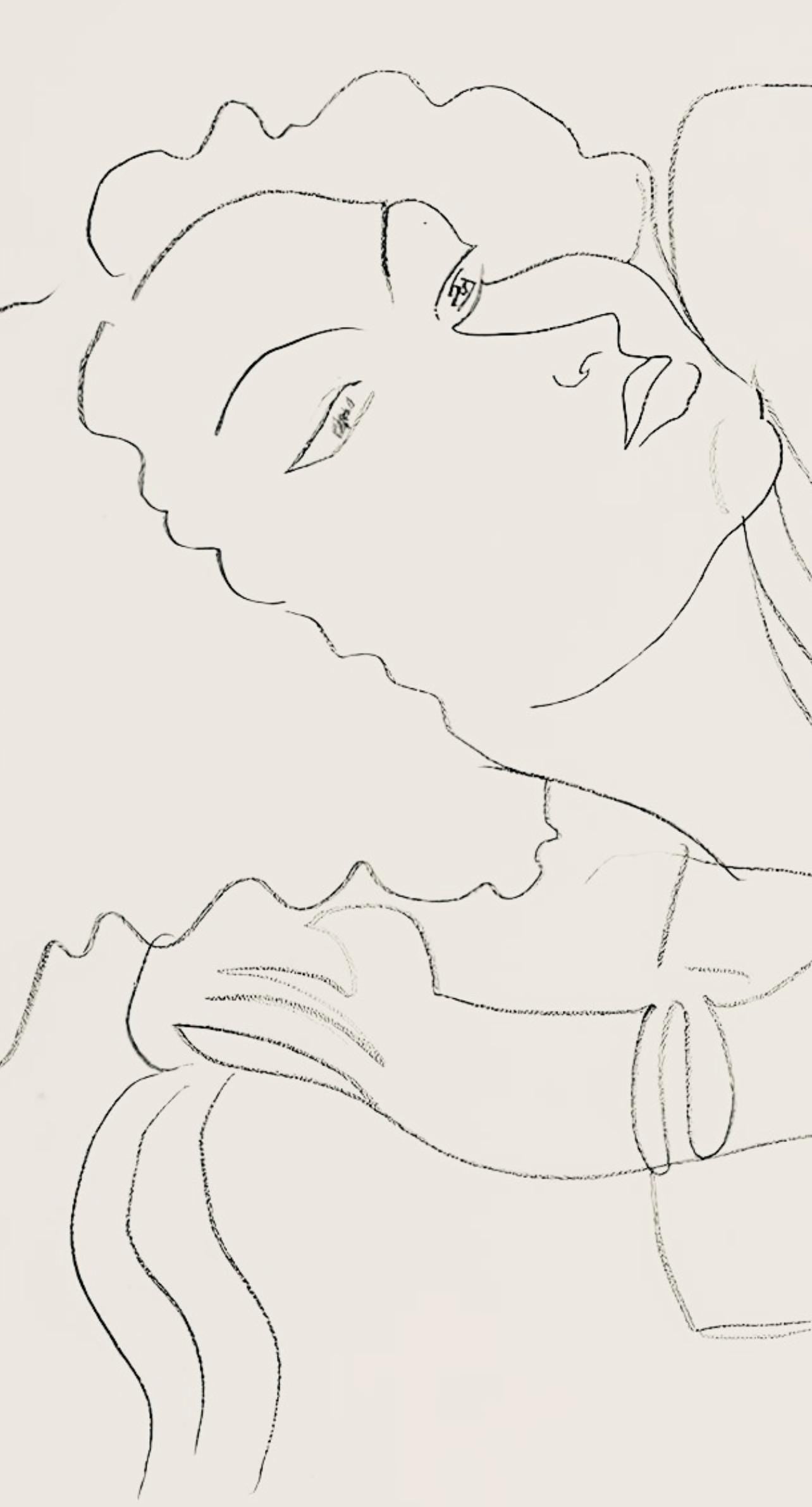 Henri Matisse, Srie F, Var. 7 (Duthuit 9), Henri Matisse, Dessins, Thmes Et Variations, Lithograph