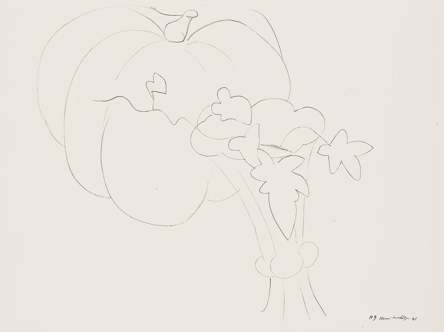 Henri Matisse, Srie H, Var. 9 (Duthuit 9), Henri Matisse, Dessins, Thmes Et Variations, Lithograph