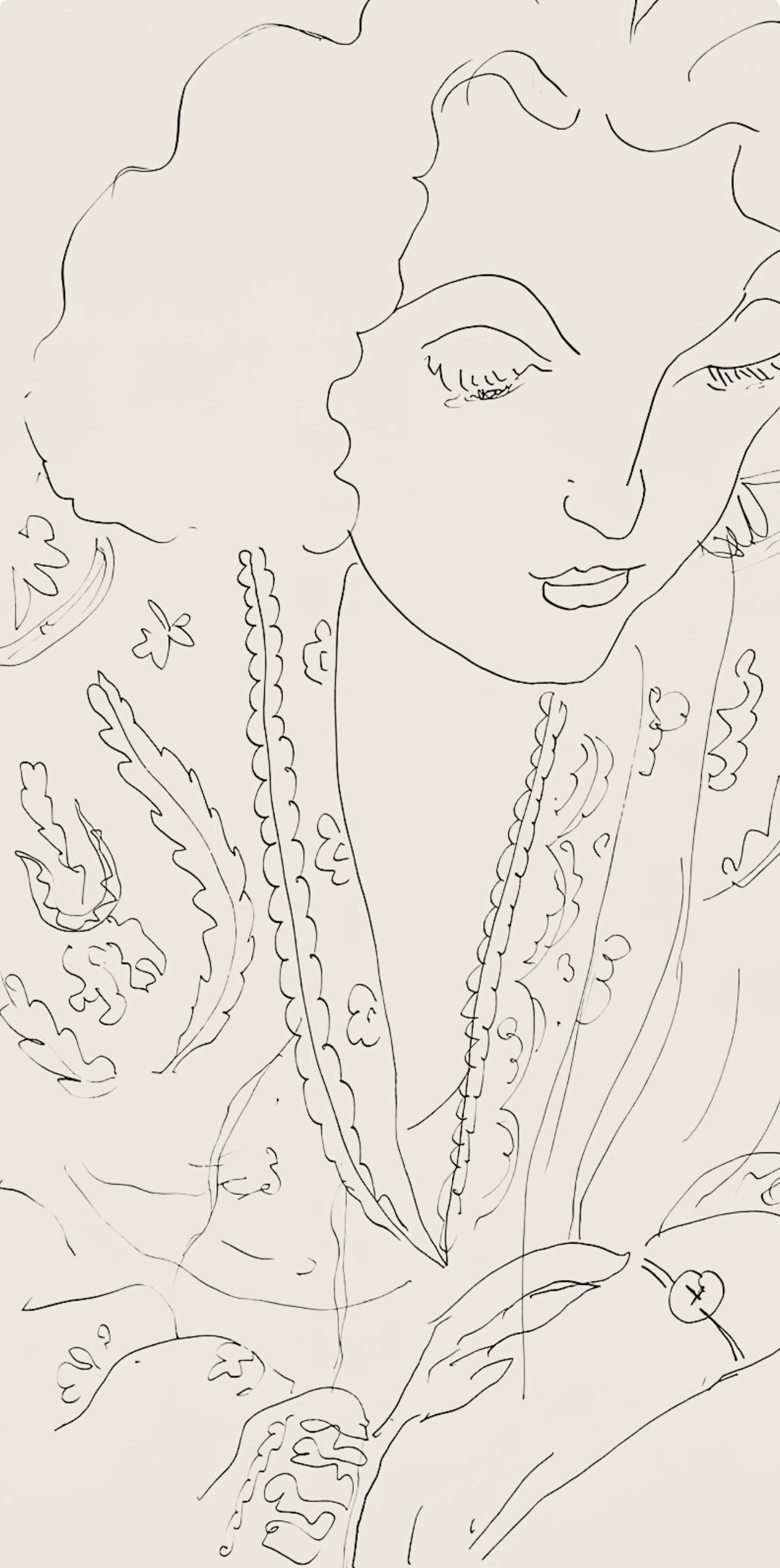 Henri Matisse, Srie I, Var. 14 (Duthuit 9), Henri Matisse, Dessins, Thmes Et Variations, Lithograph