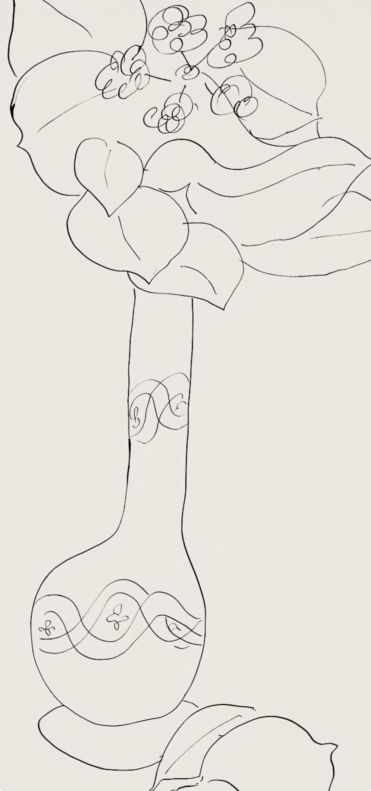 Henri Matisse, Srie J, Var. 2 (Duthuit 9), Henri Matisse, Dessins, Thmes Et Variations, Lithograph