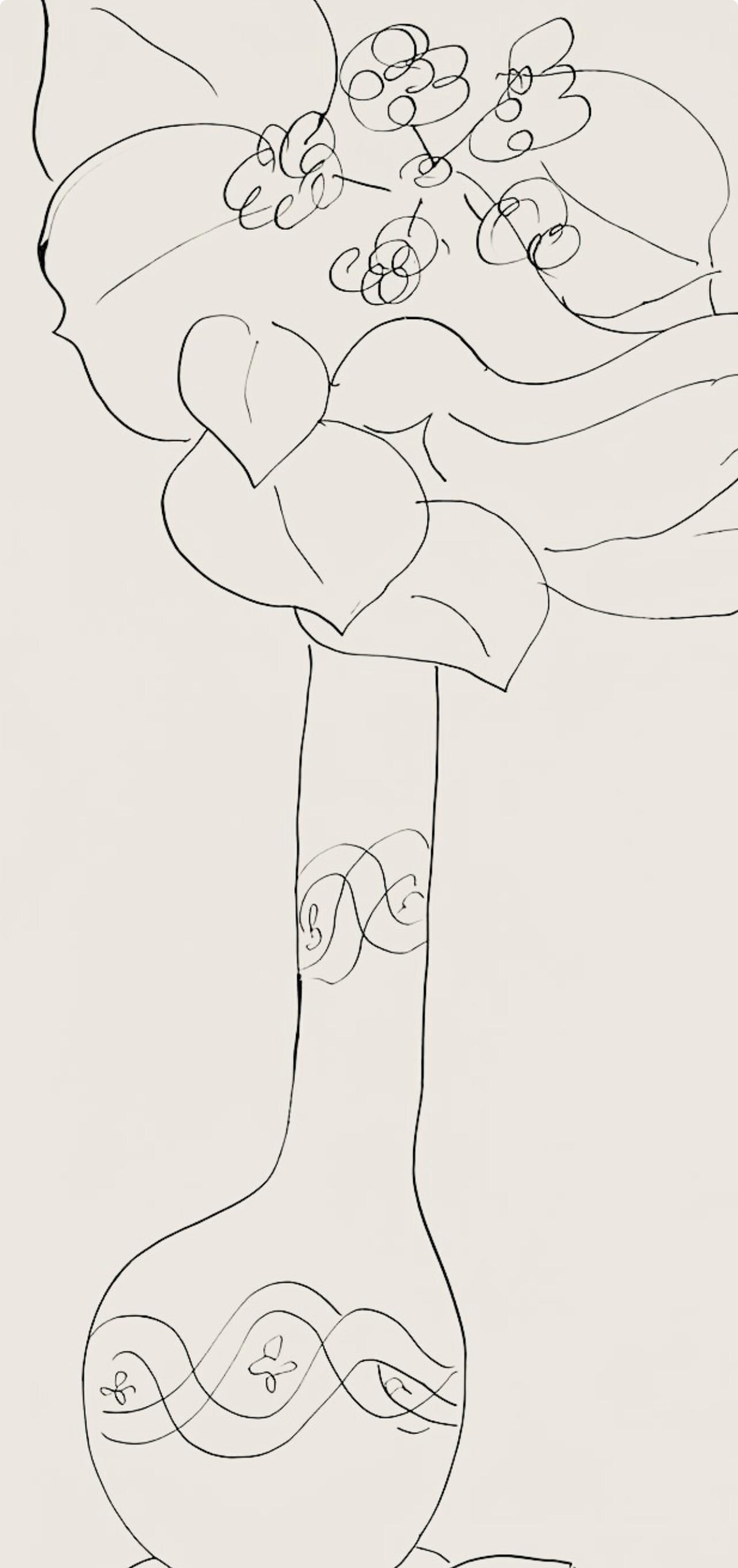 Henri Matisse, Srie J, Var. 2 (Duthuit 9), Henri Matisse, Dessins, Thmes Et Variations, Lithograph