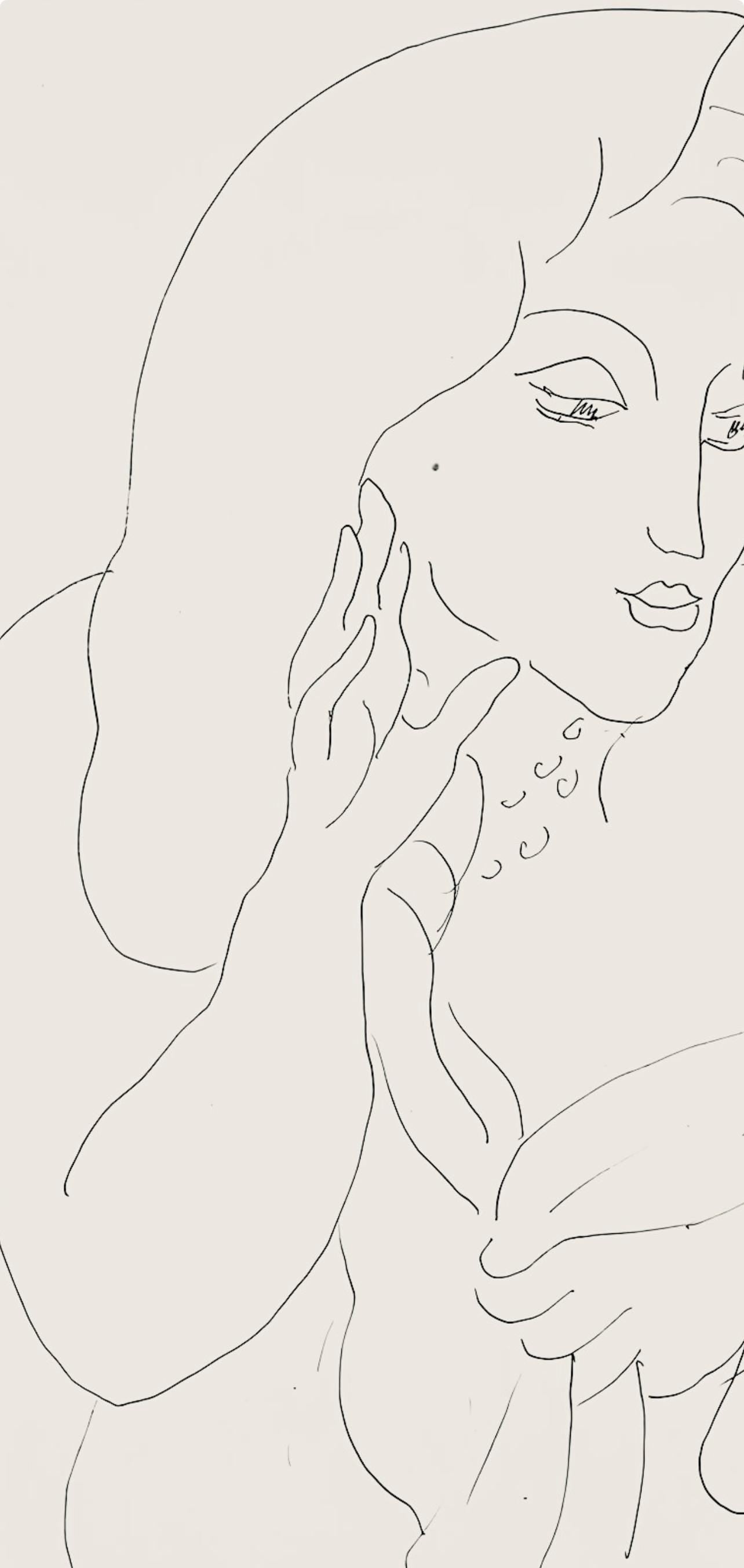 Henri Matisse, Srie K, Var. 4 (Duthuit 9), Henri Matisse, Dessins, Thmes Et Variations, Lithograph