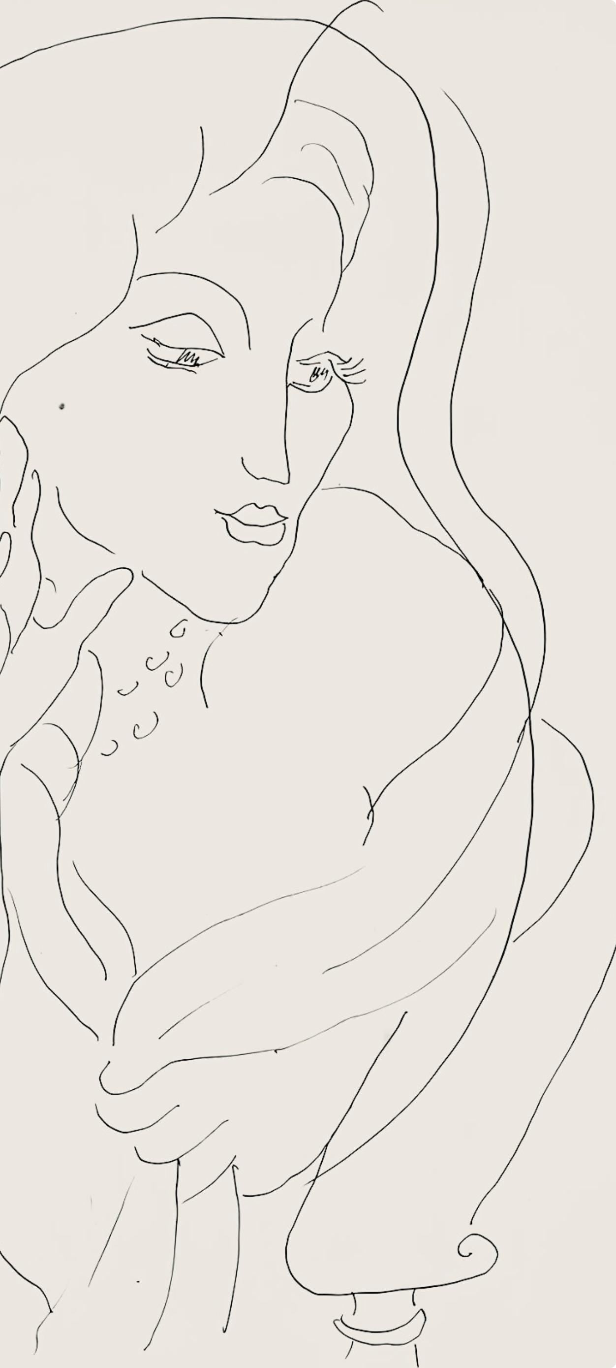Henri Matisse, Srie K, Var. 4 (Duthuit 9), Henri Matisse, Dessins, Thmes Et Variations, Lithograph