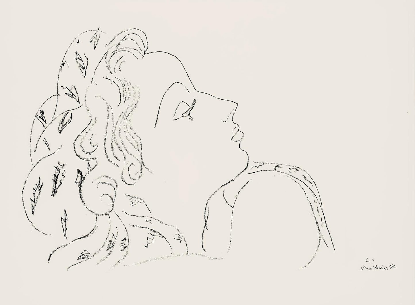 Henri Matisse, Srie Z, Var. 1 (Duthuit 9), Henri Matisse, Dessins, Thmes Et Variations, Lithograph