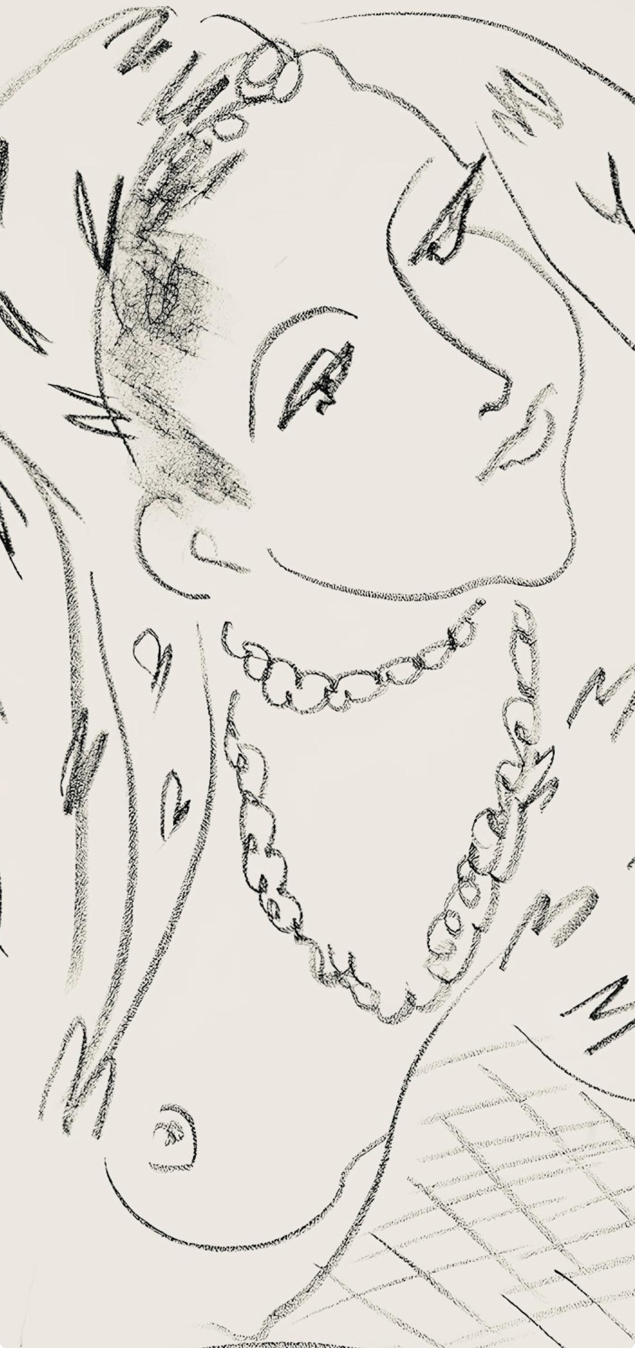 Henri Matisse, Srie L, Var. 16 (Duthuit 9), Henri Matisse, Dessins, Thmes Et Variations, Lithograph