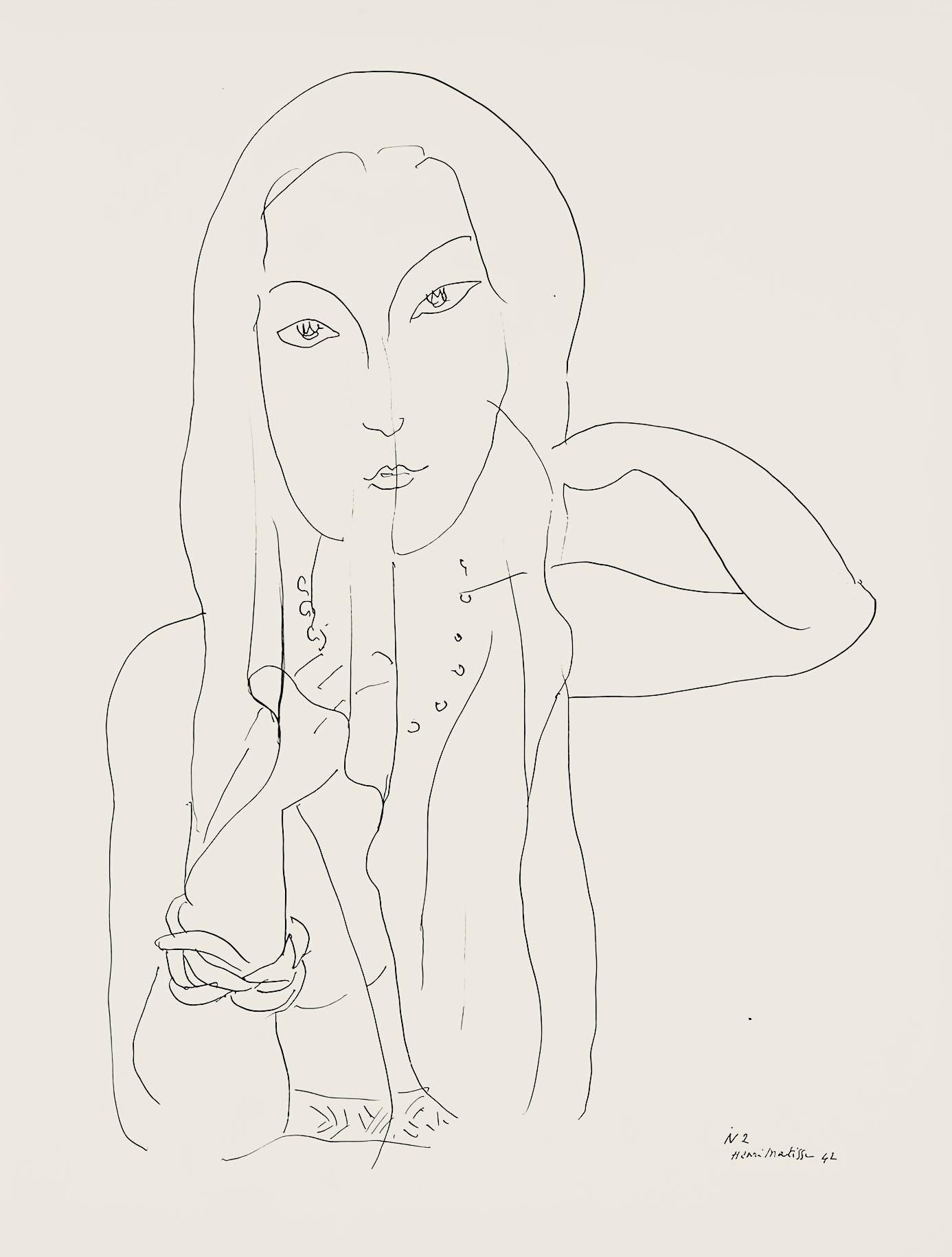 Henri Matisse, Srie N, Var. 2 (Duthuit 9), Henri Matisse, Dessins, Thmes Et Variations, Lithograph