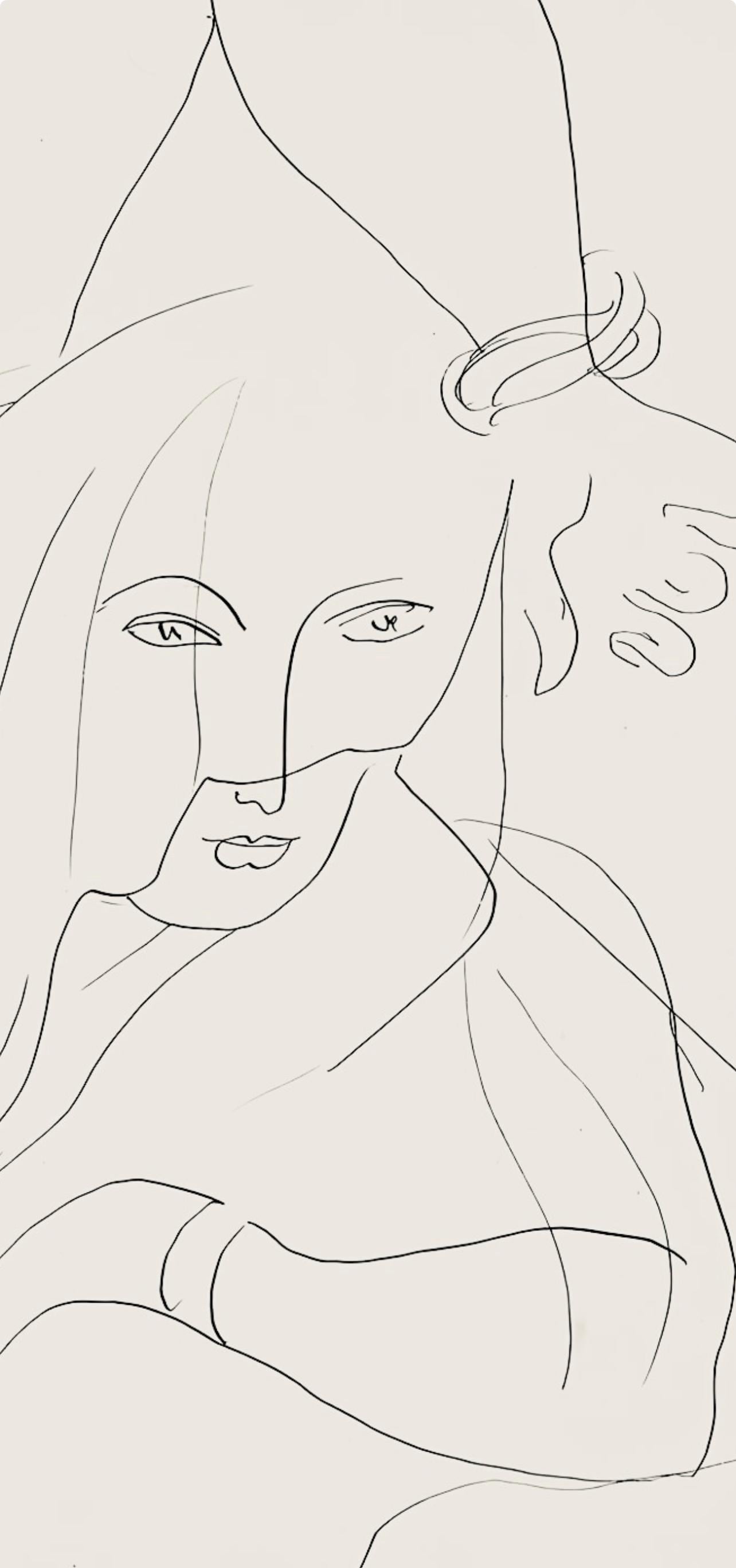 Henri Matisse, Srie V, Var. 7 (Duthuit 9), Henri Matisse, Dessins, Thmes Et Variations, Lithograph