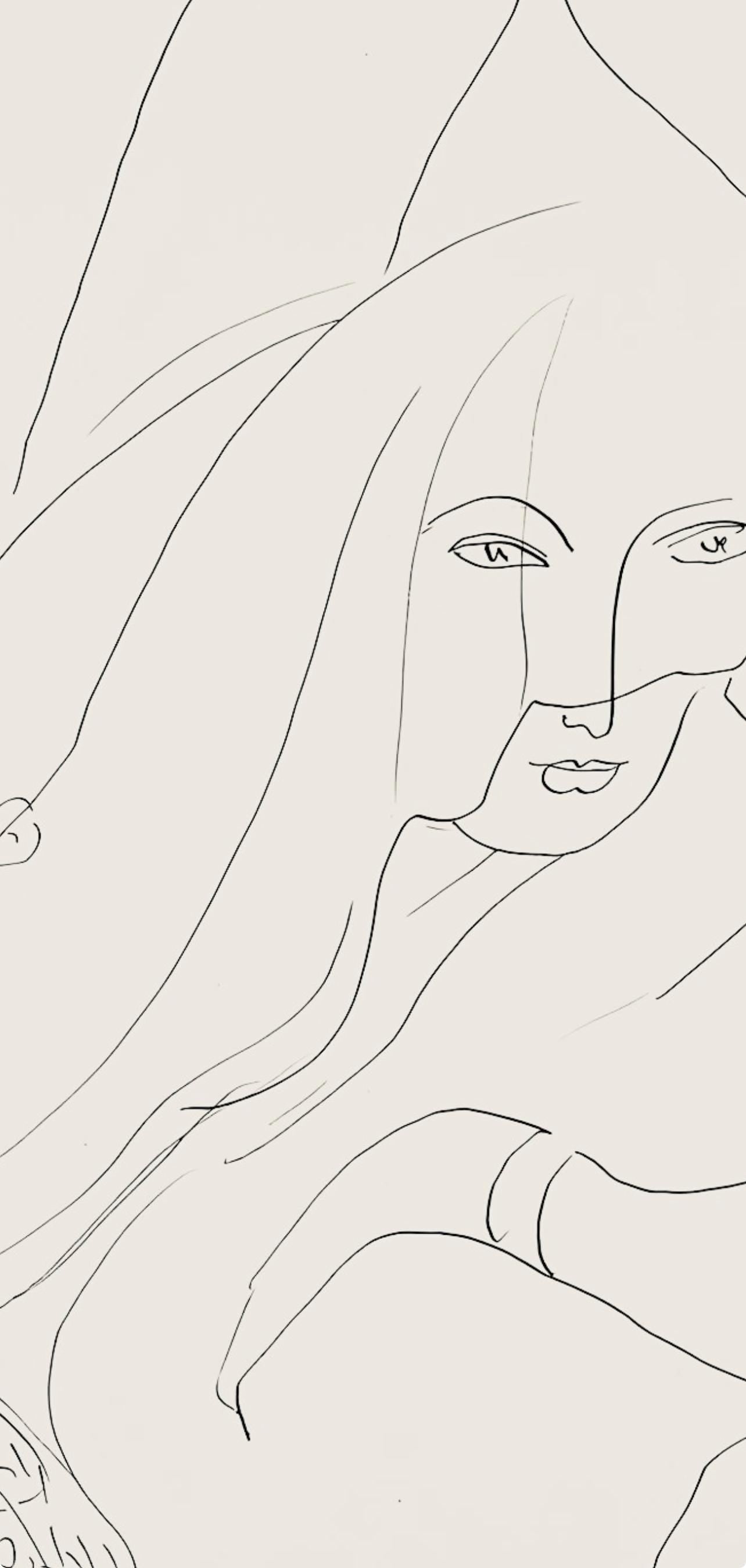 Henri Matisse, Srie V, Var. 7 (Duthuit 9), Henri Matisse, Dessins, Thmes Et Variations, Lithograph