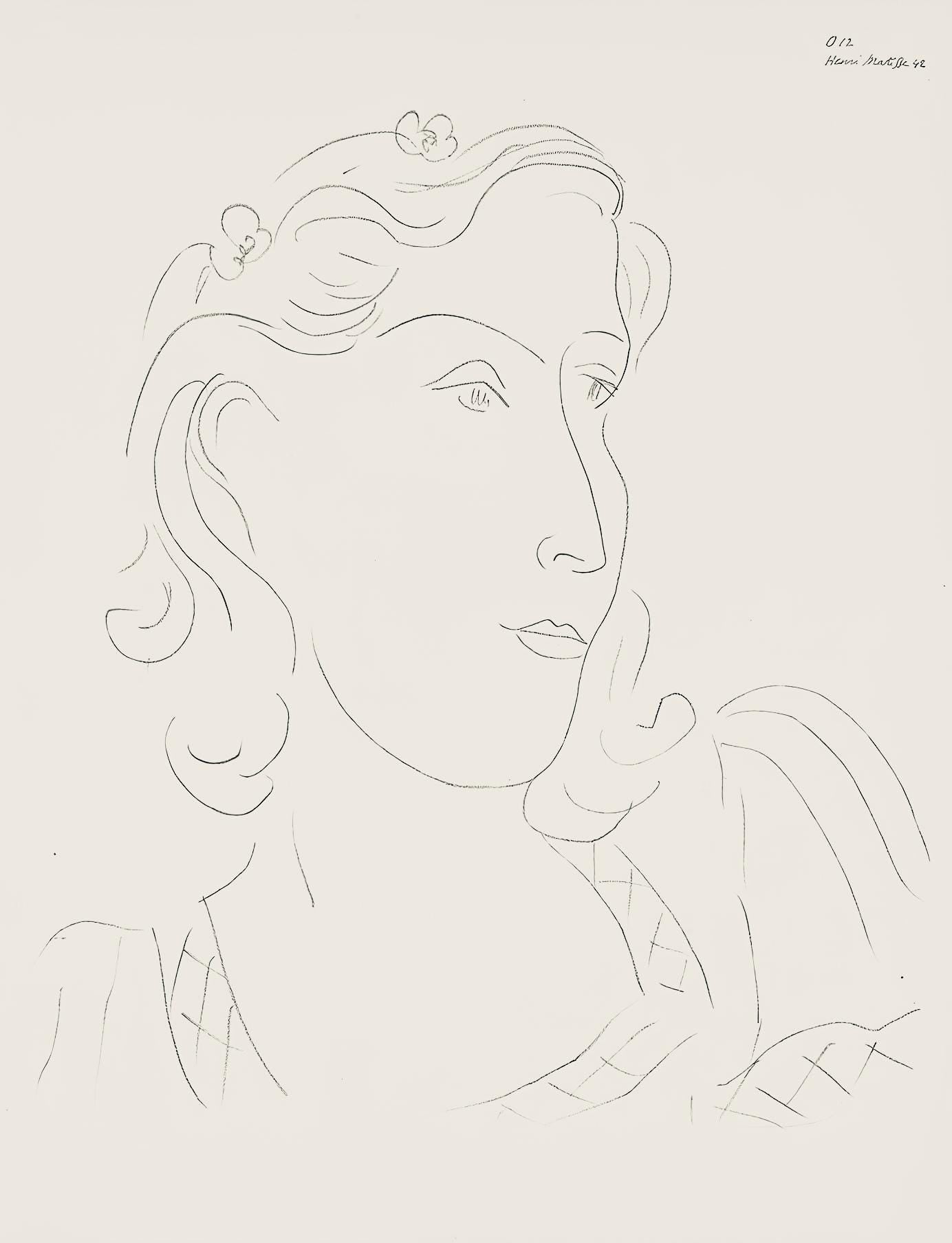 Henri Matisse, Srie O, Var. 12 (Duthuit 9), Henri Matisse, Dessins, Thmes Et Variations, Lithograph