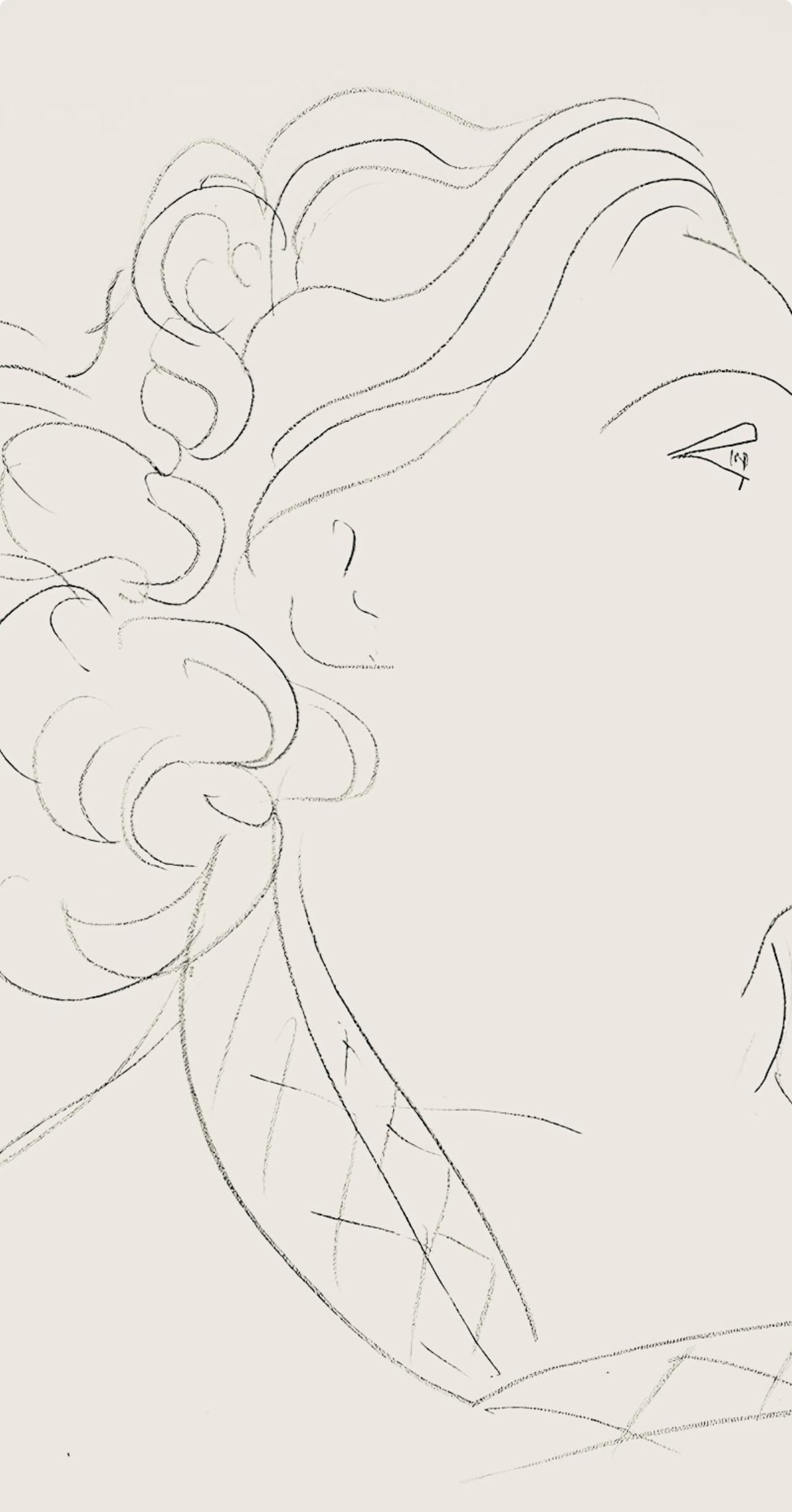 Henri Matisse, Srie O, Var. 16 (Duthuit 9), Henri Matisse, Dessins, Thmes Et Variations, Lithograph