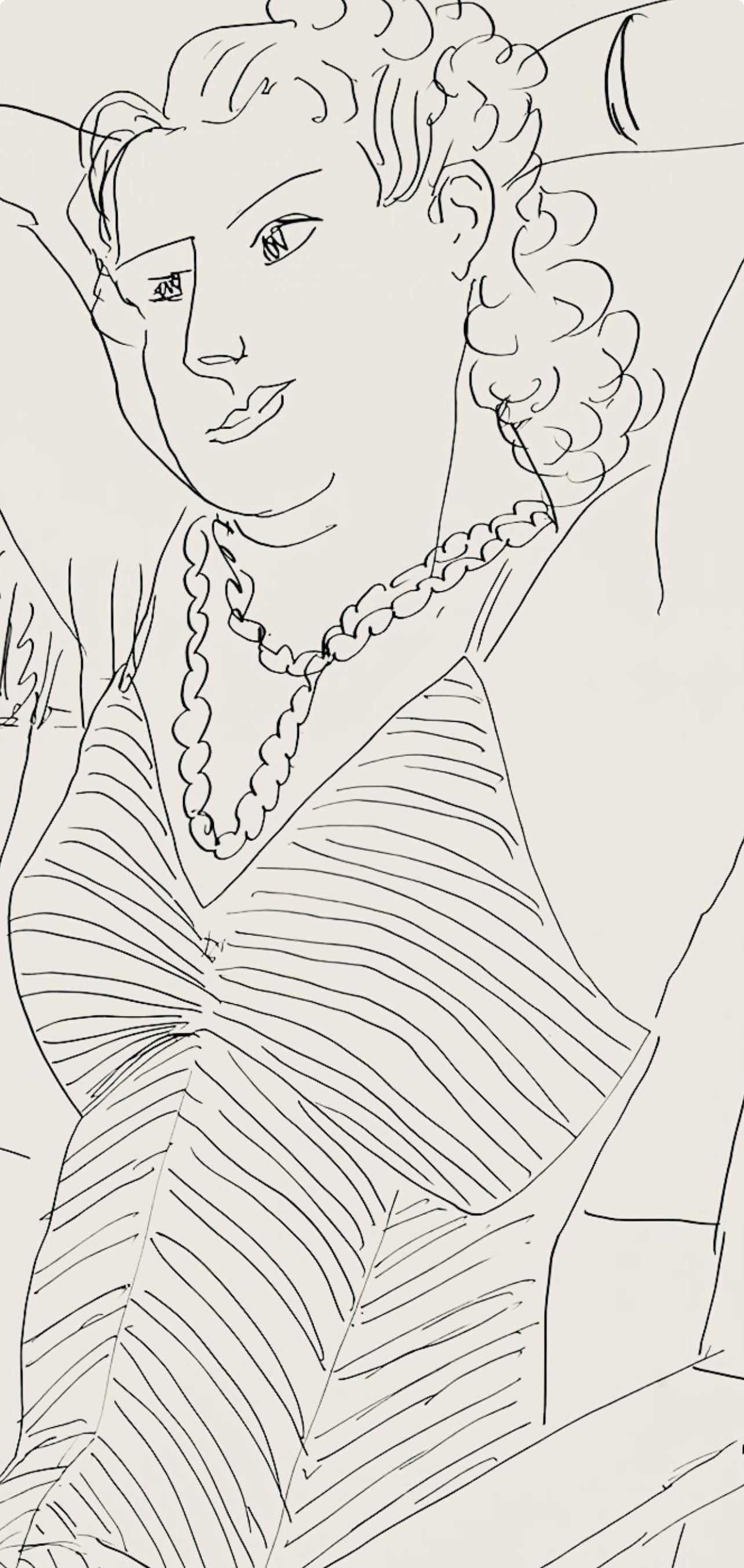 Henri Matisse, Srie P, Var. 4 (Duthuit 9), Henri Matisse, Dessins, Thmes Et Variations, Lithograph
