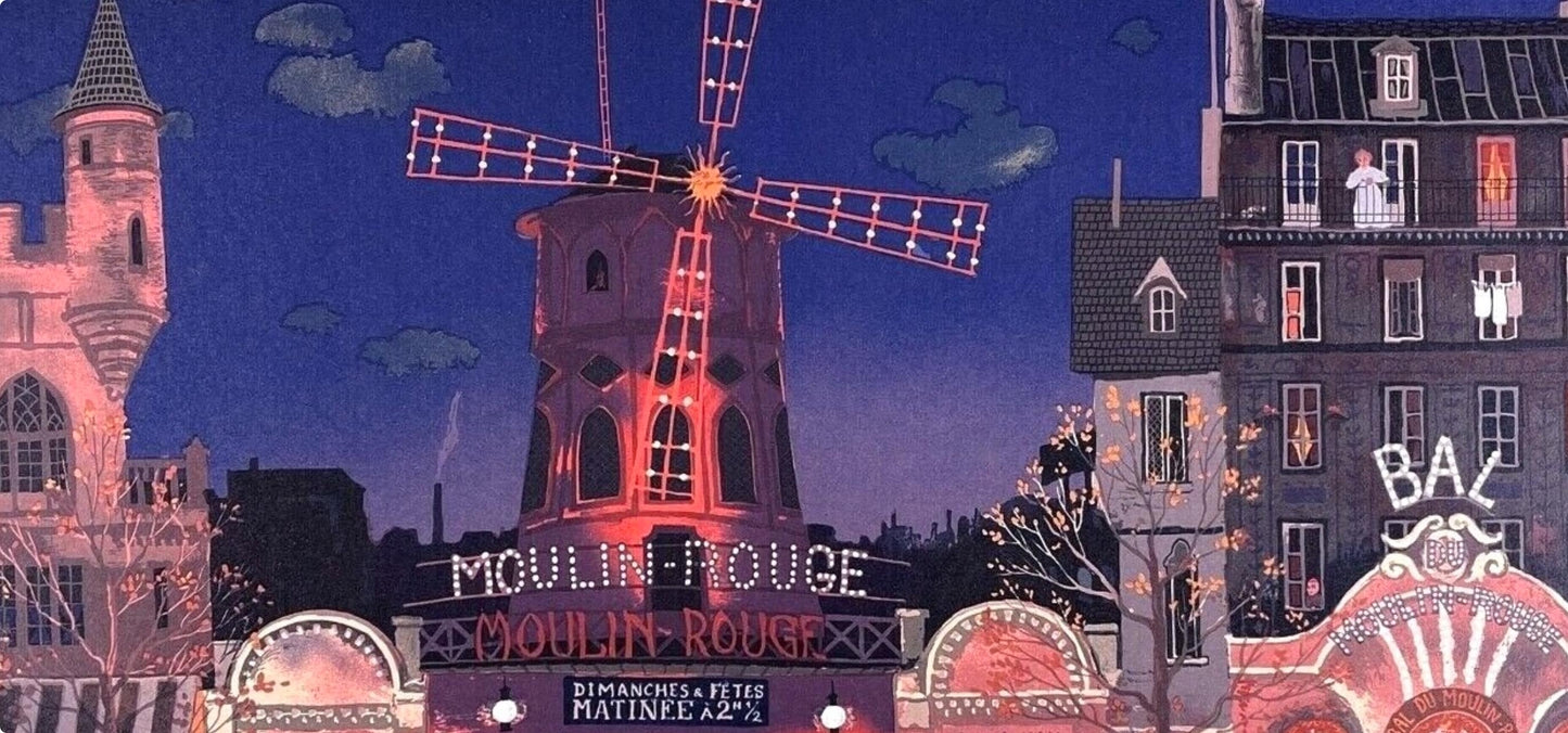 Michel Delacroix, Le Moulin Rouge, Lithograph