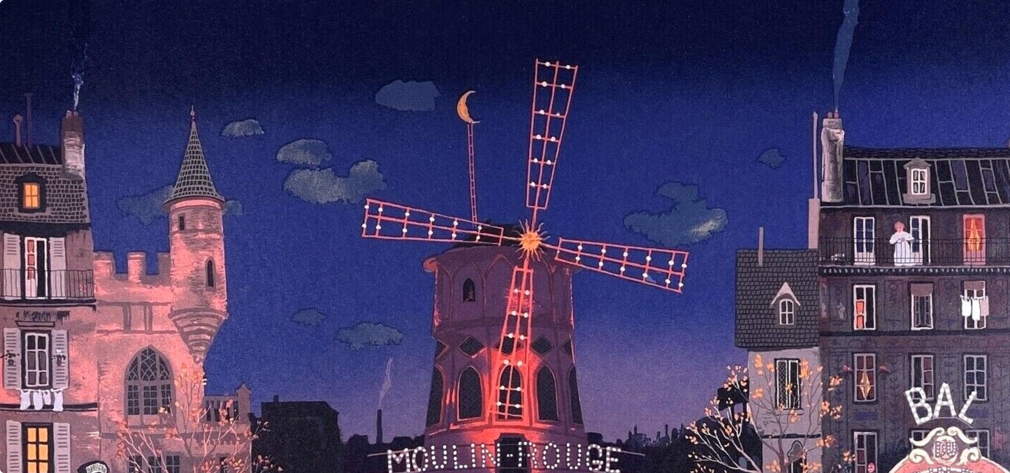 Michel Delacroix, Le Moulin Rouge, Lithograph