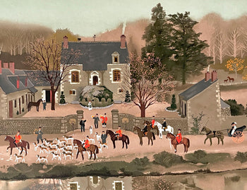 Michel Delacroix, La Sortie Du Chenil, Lithograph