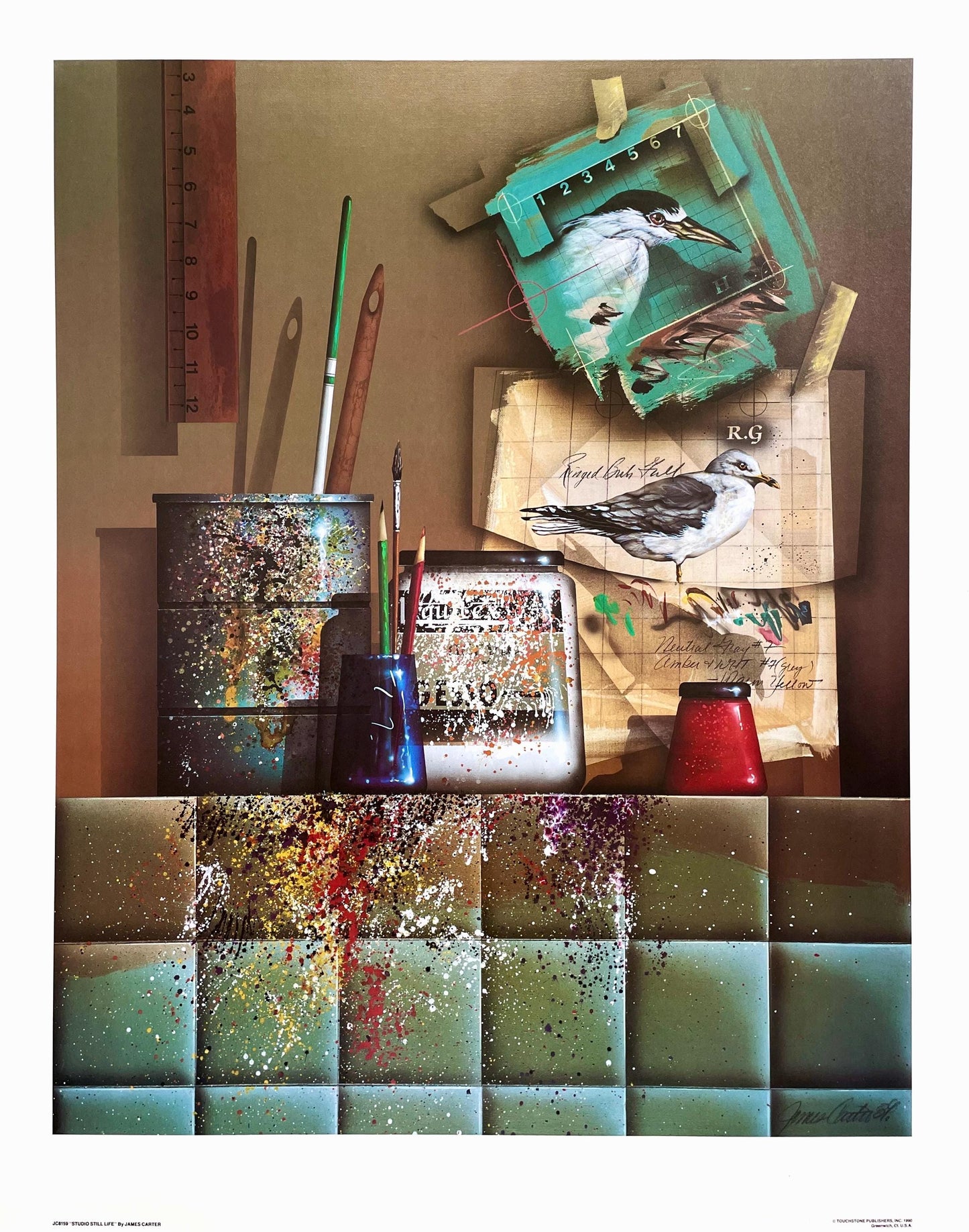 James Carter, Studio Still Life, Original Edition Offset Lithograph