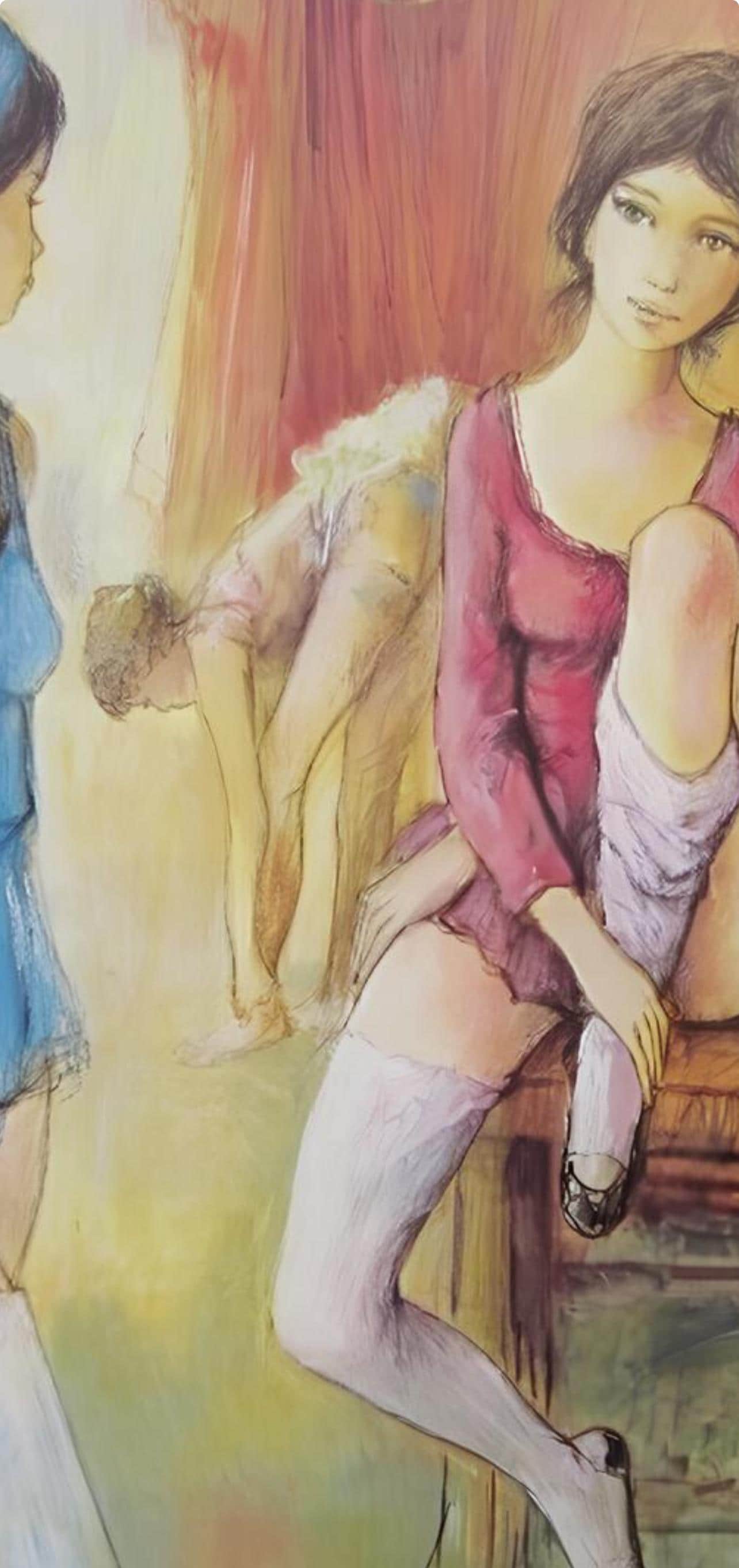 Jacques Lalande, Aprs De La Danse, Original Edition Offset Lithograph