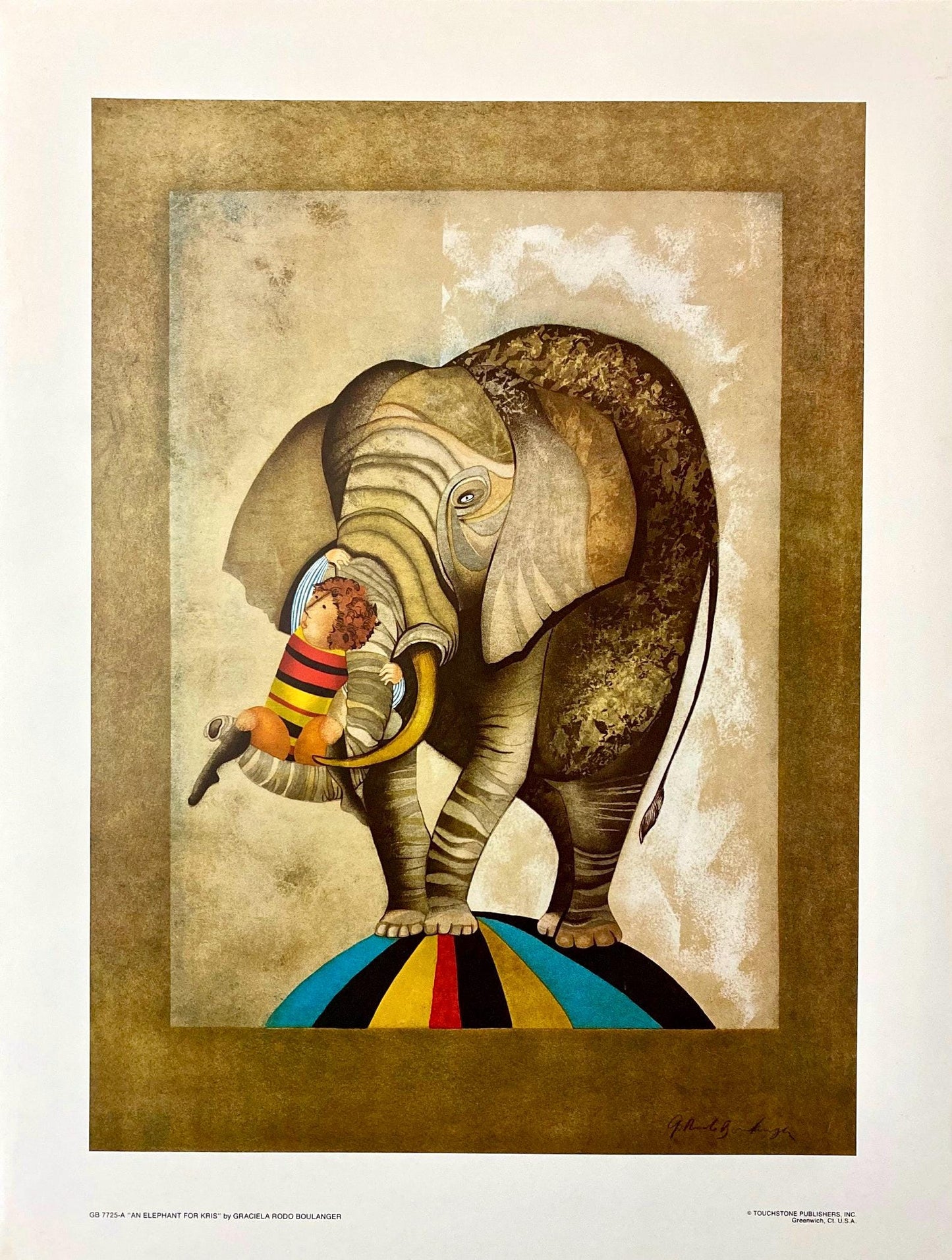 Graciela Rodo Boulanger, An Elephant For Kris, Original Edition Offset Lithograph