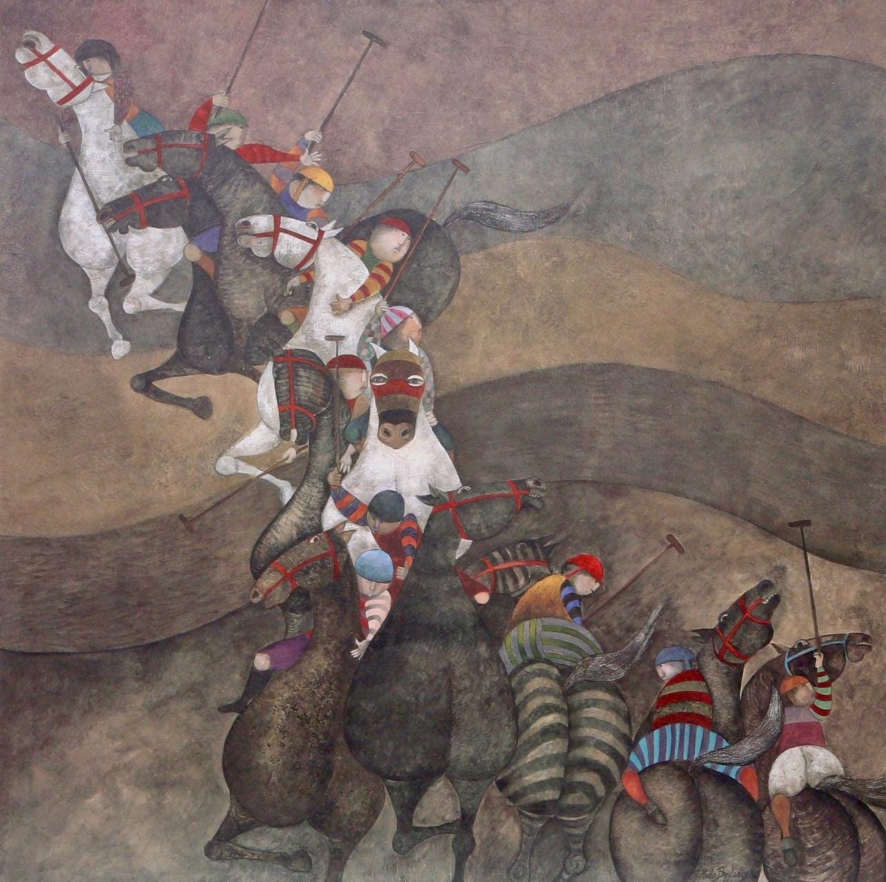 Graciela Rodo Boulanger, Aprs Le Tournoi, Original Edition Offset Lithograph
