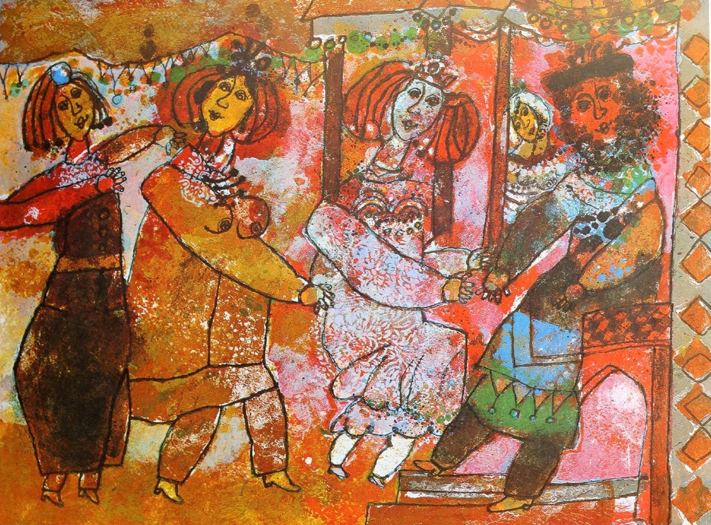 Tho Tobiasse, The Wedding, Original Edition Offset Lithograph