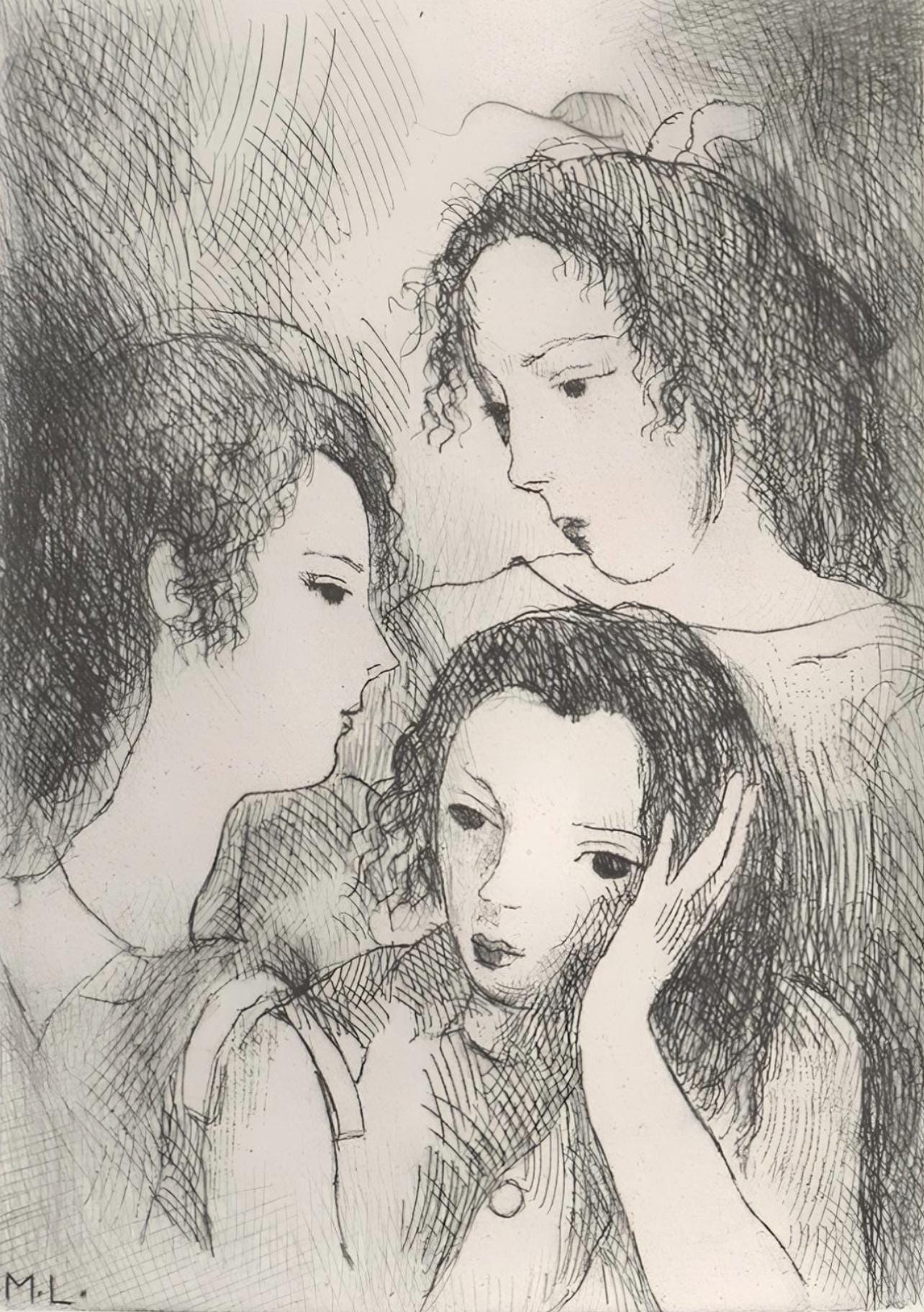 Marie Laurencin, Composition, Antars, Etching