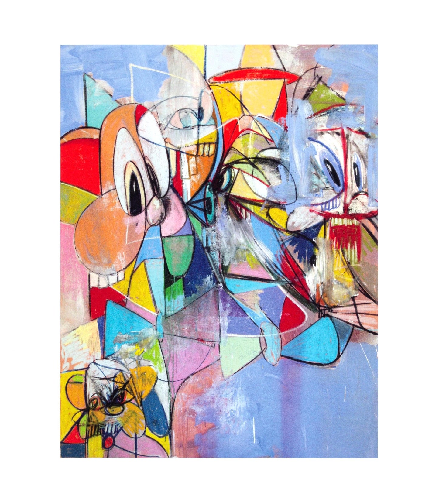 George Condo, Anthropology, Drawing Paintings, Four Color Process Print
