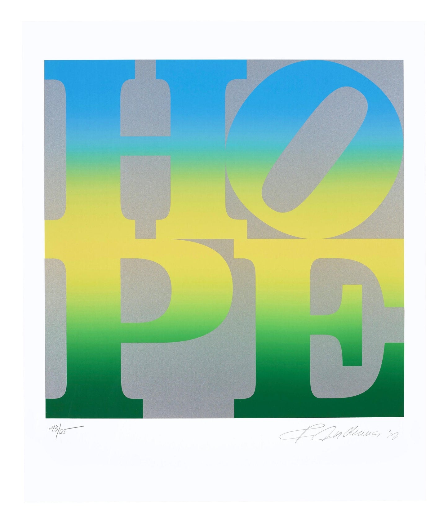 Robert Indiana, Summer, Hope, Four Seasons Of Hope, Silkscreen